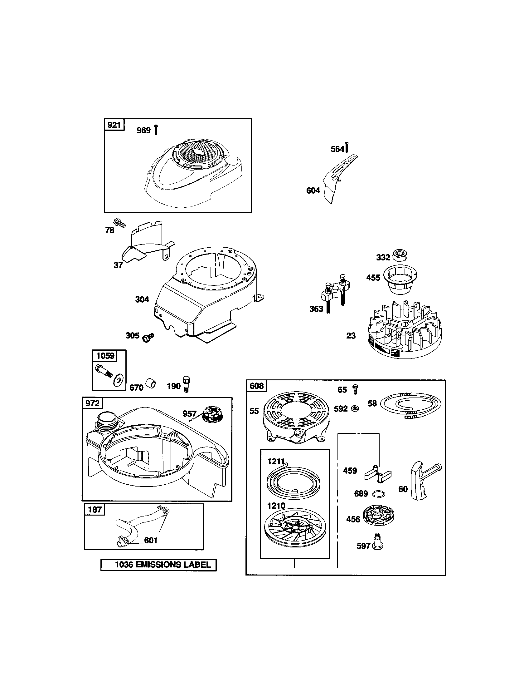 Craftsman 917376746 starter/housing/tank diagram