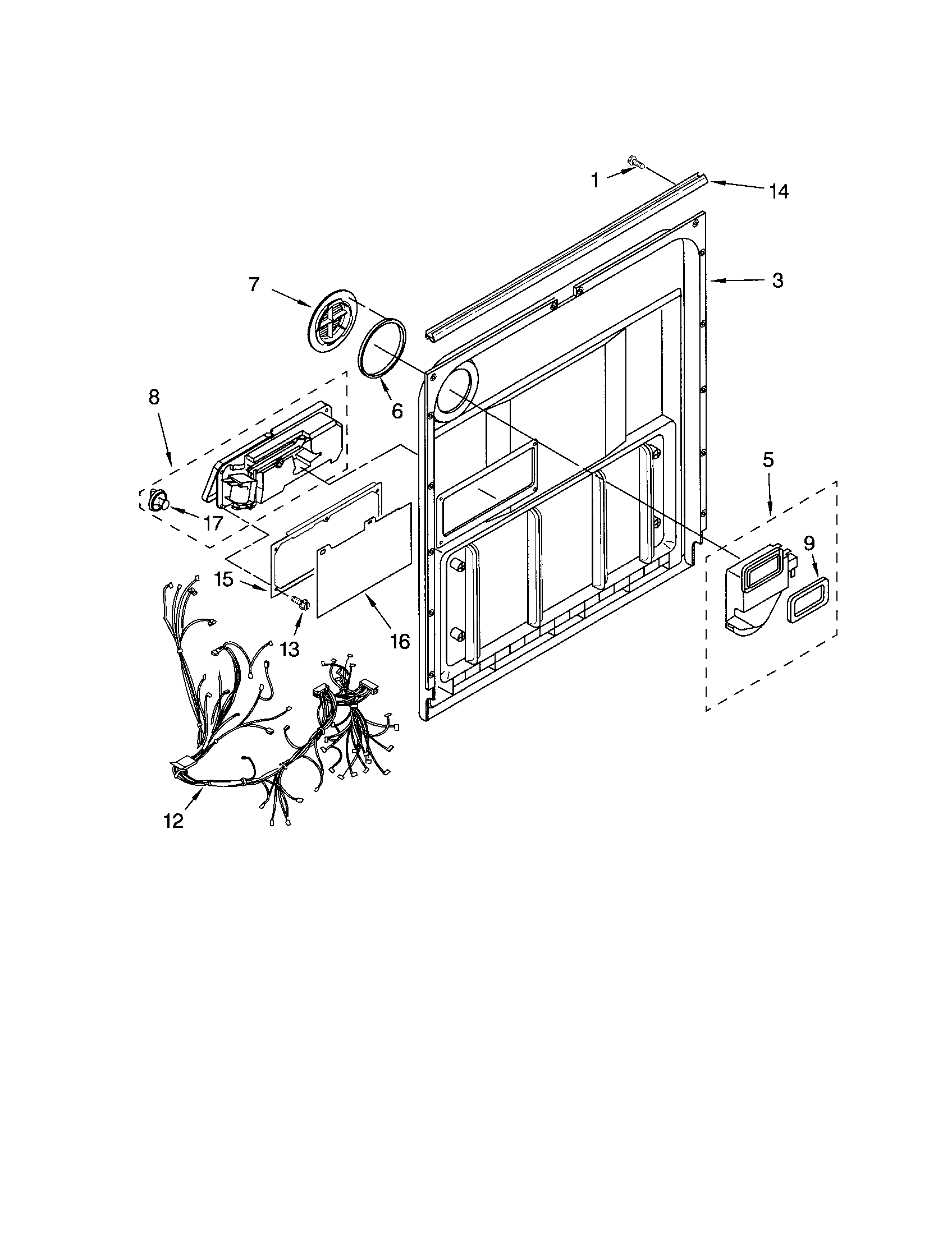 Whirlpool DU1055XTPQ3 door/latch diagram