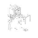 Whirlpool DU1055XTPQ3 tub/frame diagram