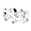 Craftsman 917370583 drive control/gear case/wheels diagram