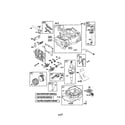 Briggs & Stratton 124T05-0904-B1 cylinder/crankshaft/sump diagram