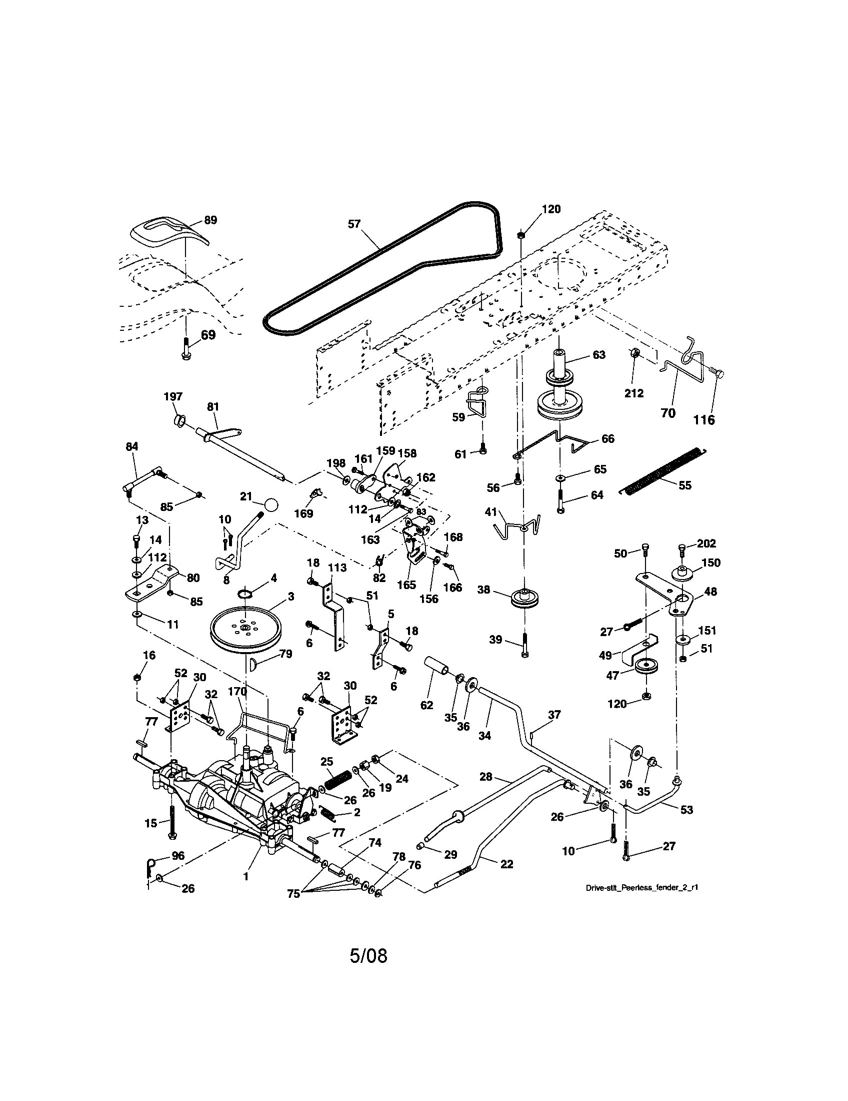 Craftsman 917287052 ground drive diagram