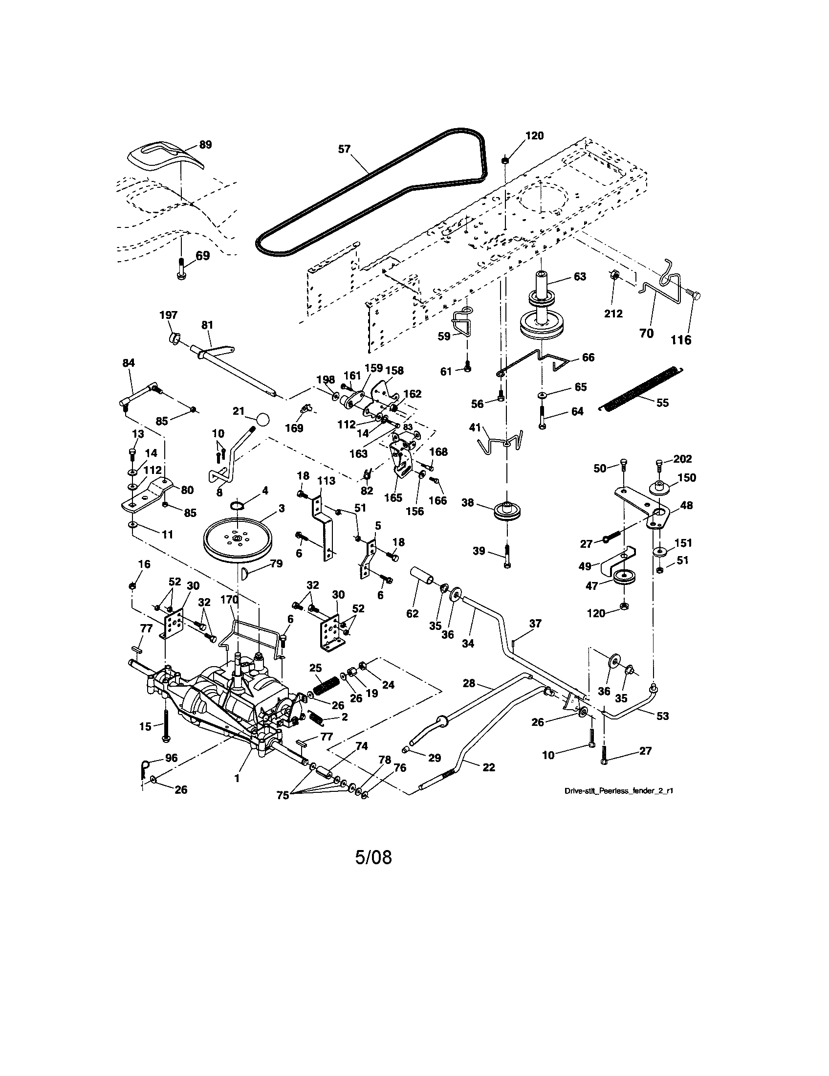 Craftsman 917287053 ground drive diagram