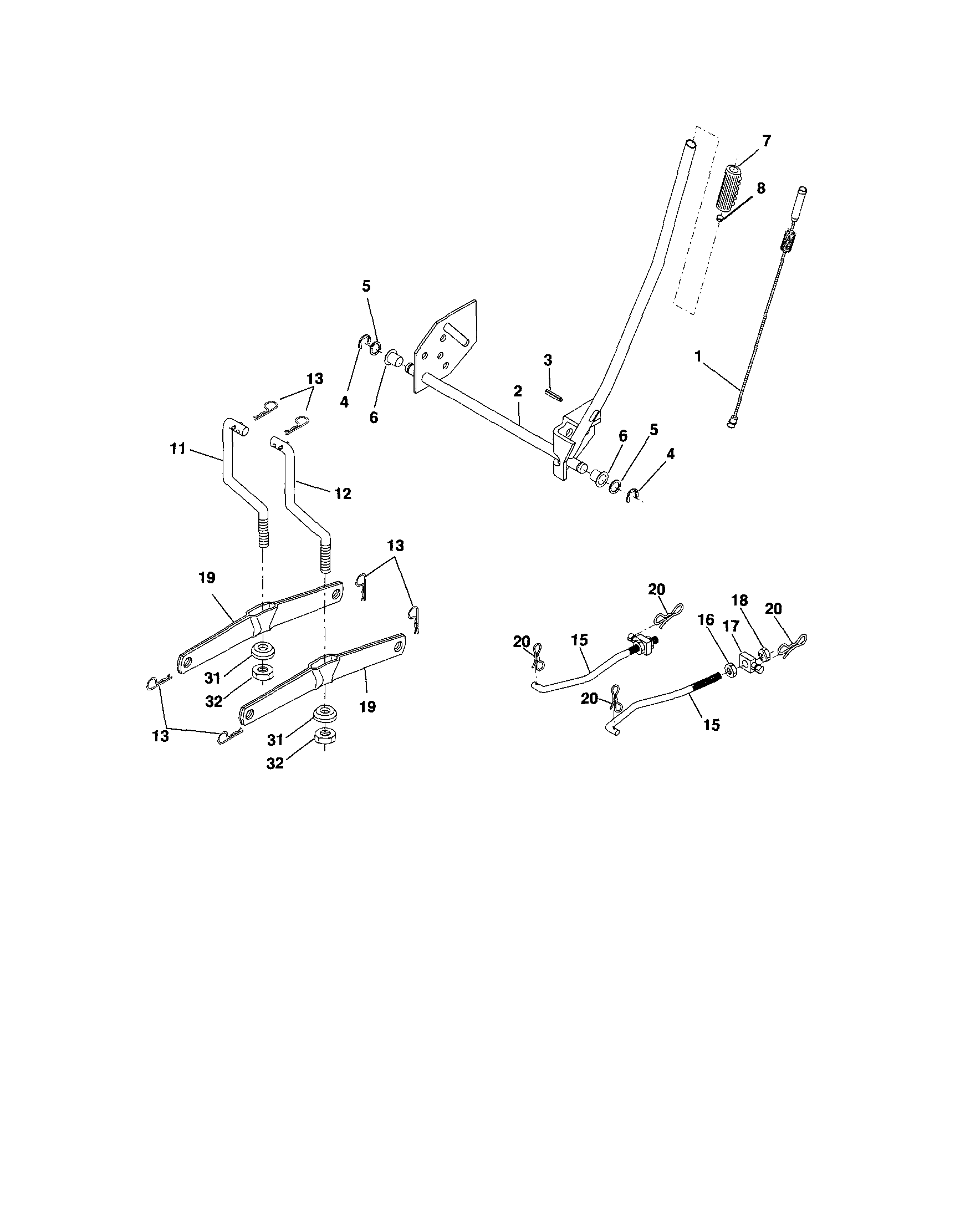 Craftsman 917287053 lift assembly diagram
