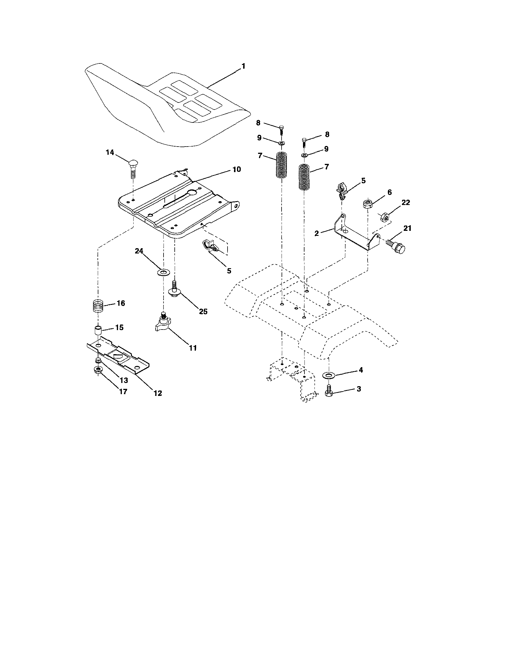Craftsman 917287053 seat assembly diagram