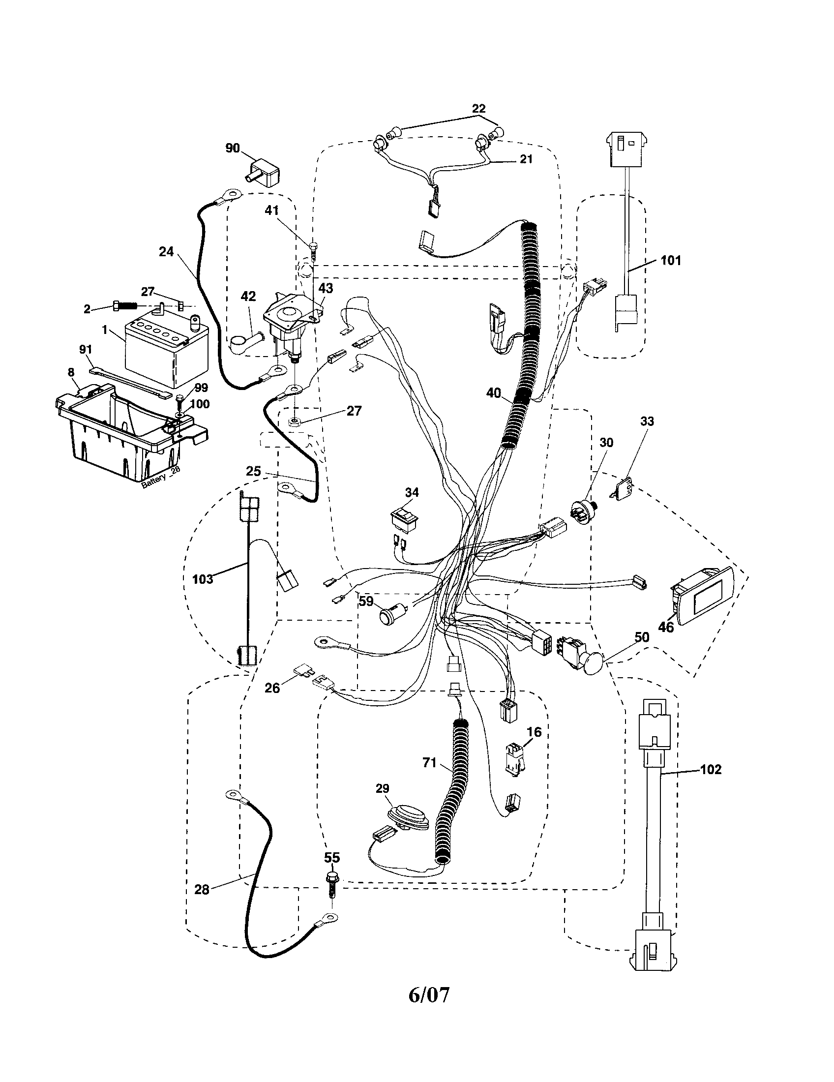 Husqvarna YTH2454 electrical diagram