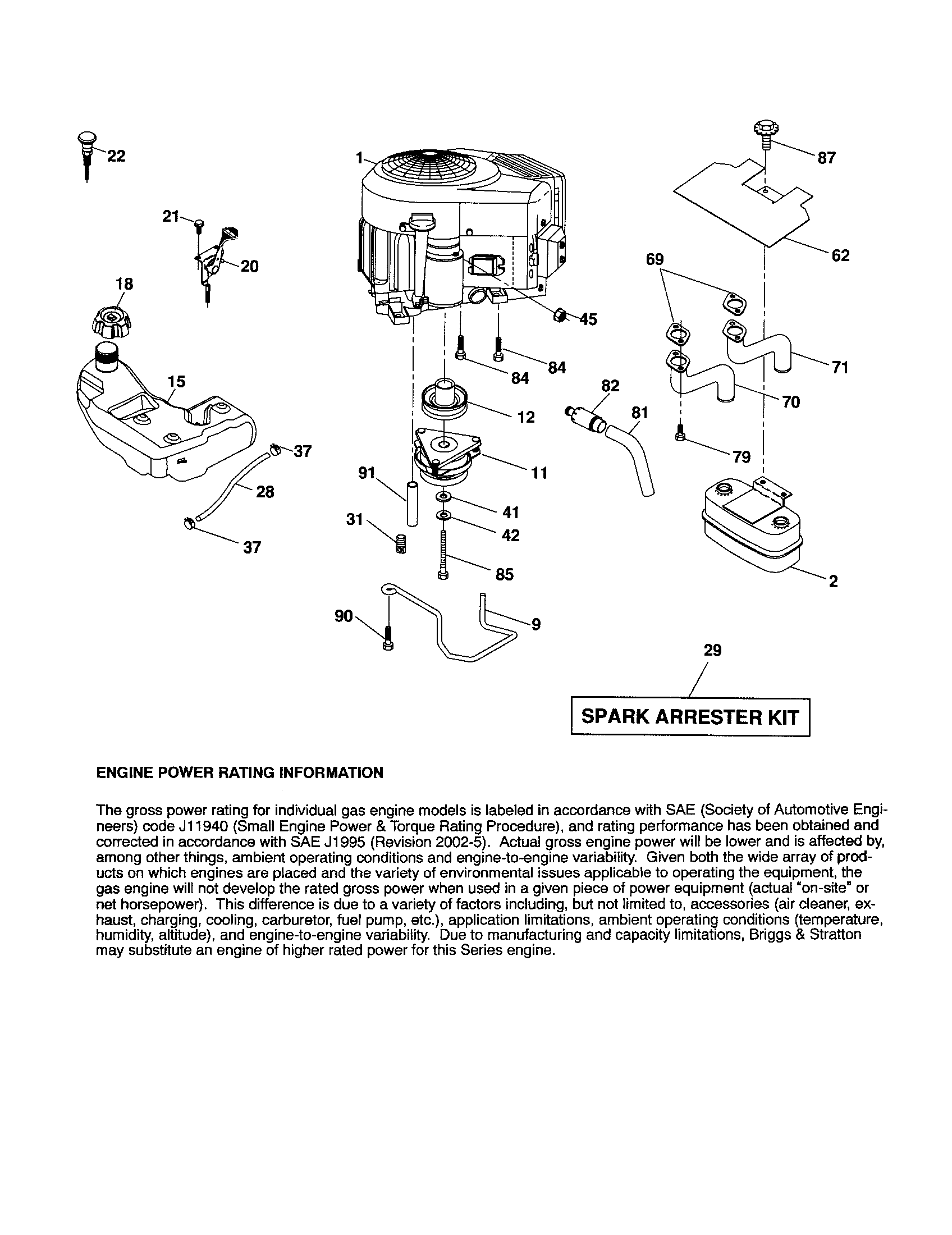 Husqvarna YTH2454 engine diagram