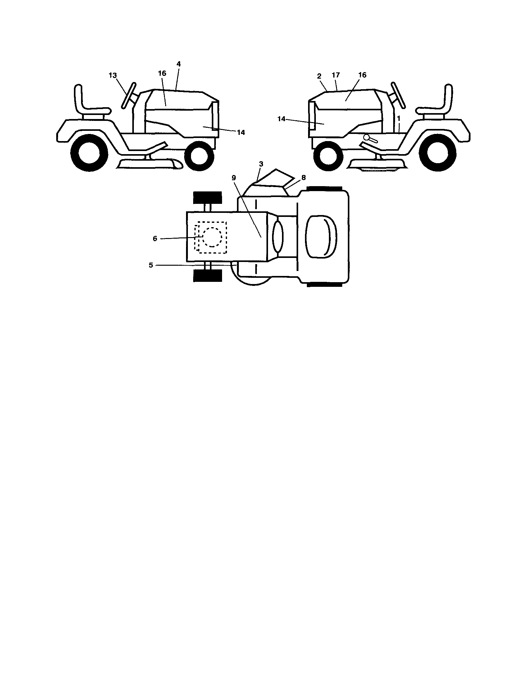 Husqvarna YTH2454 decals diagram
