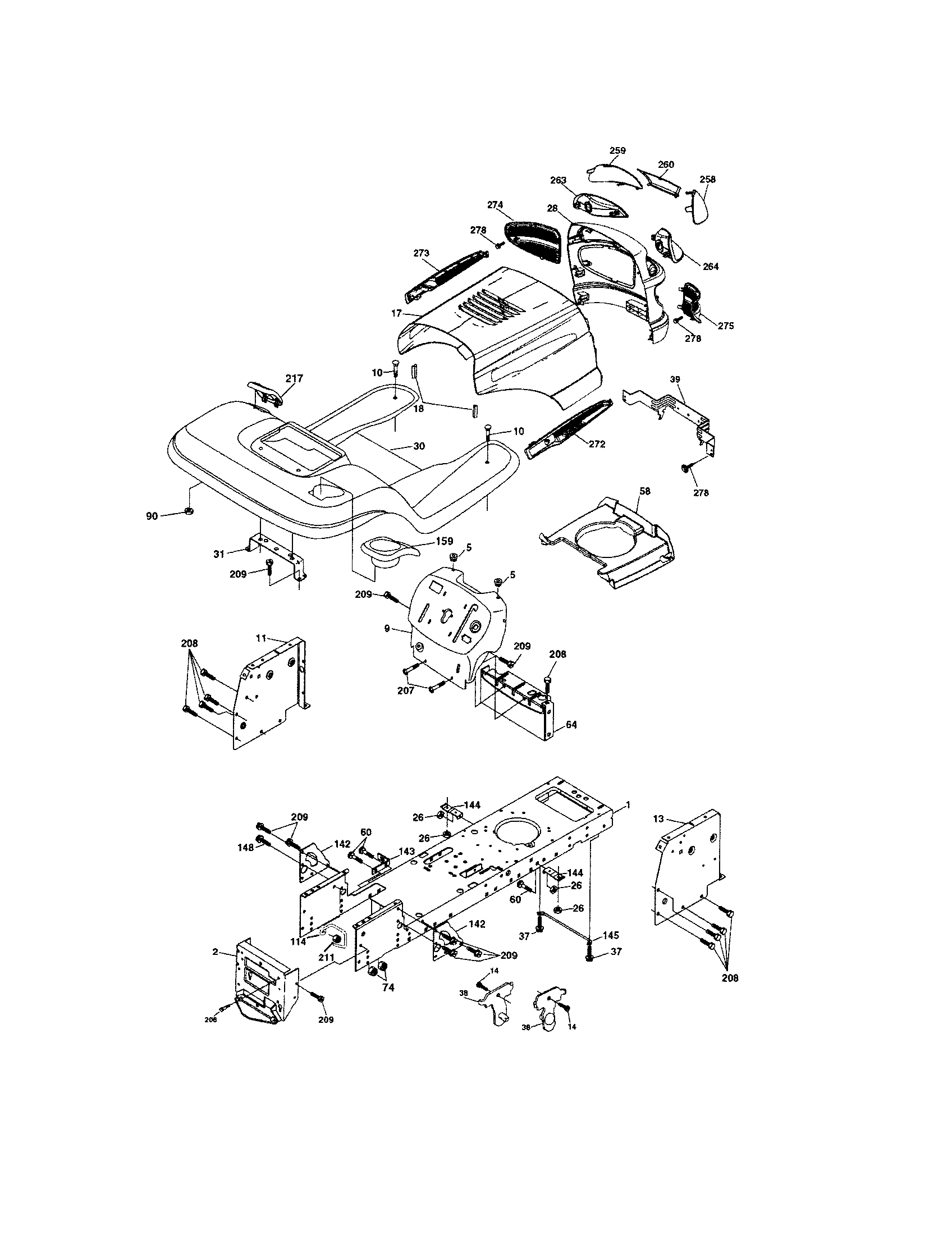 Craftsman 917273811 chassis and enclosures diagram