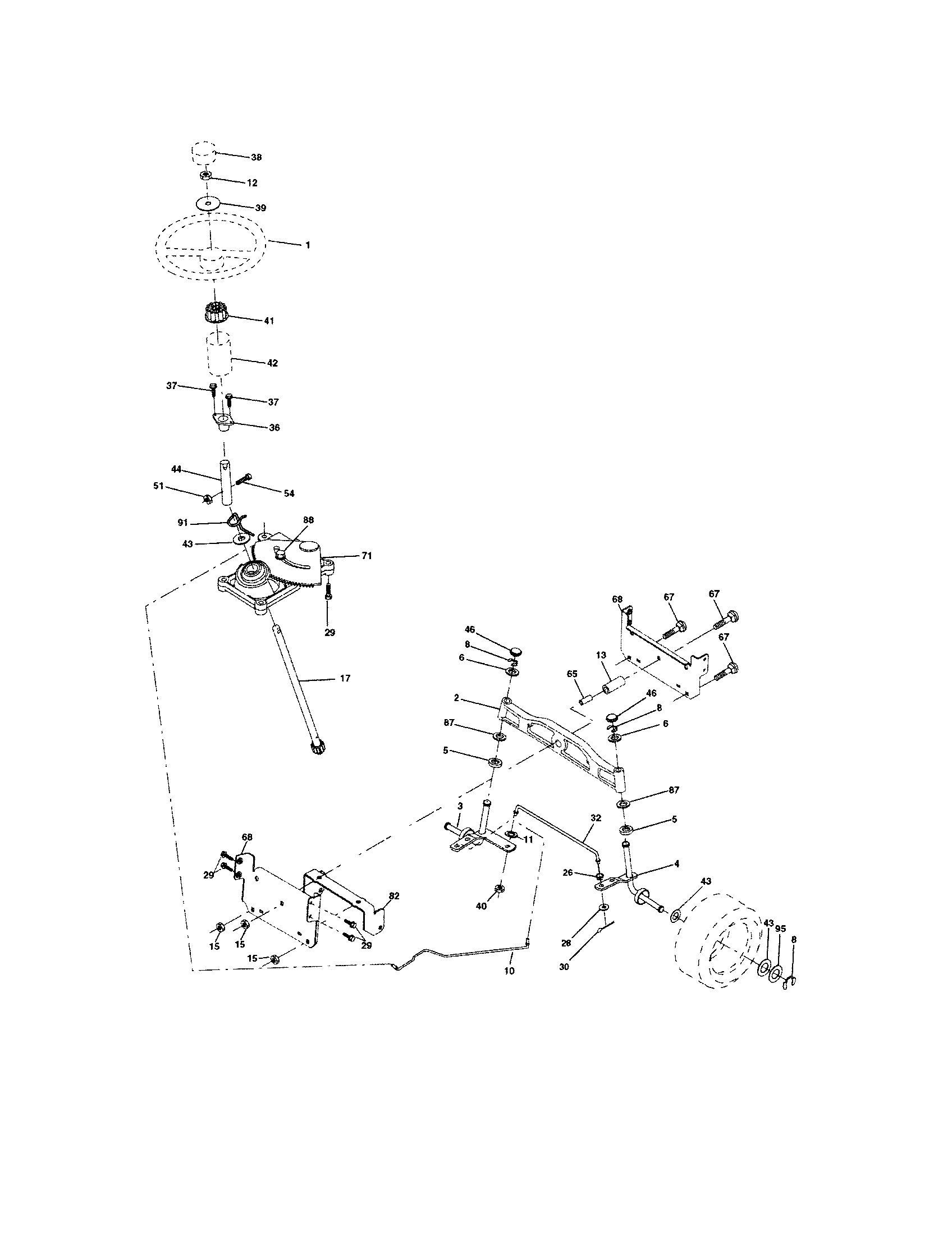 Craftsman 917273811 steering diagram