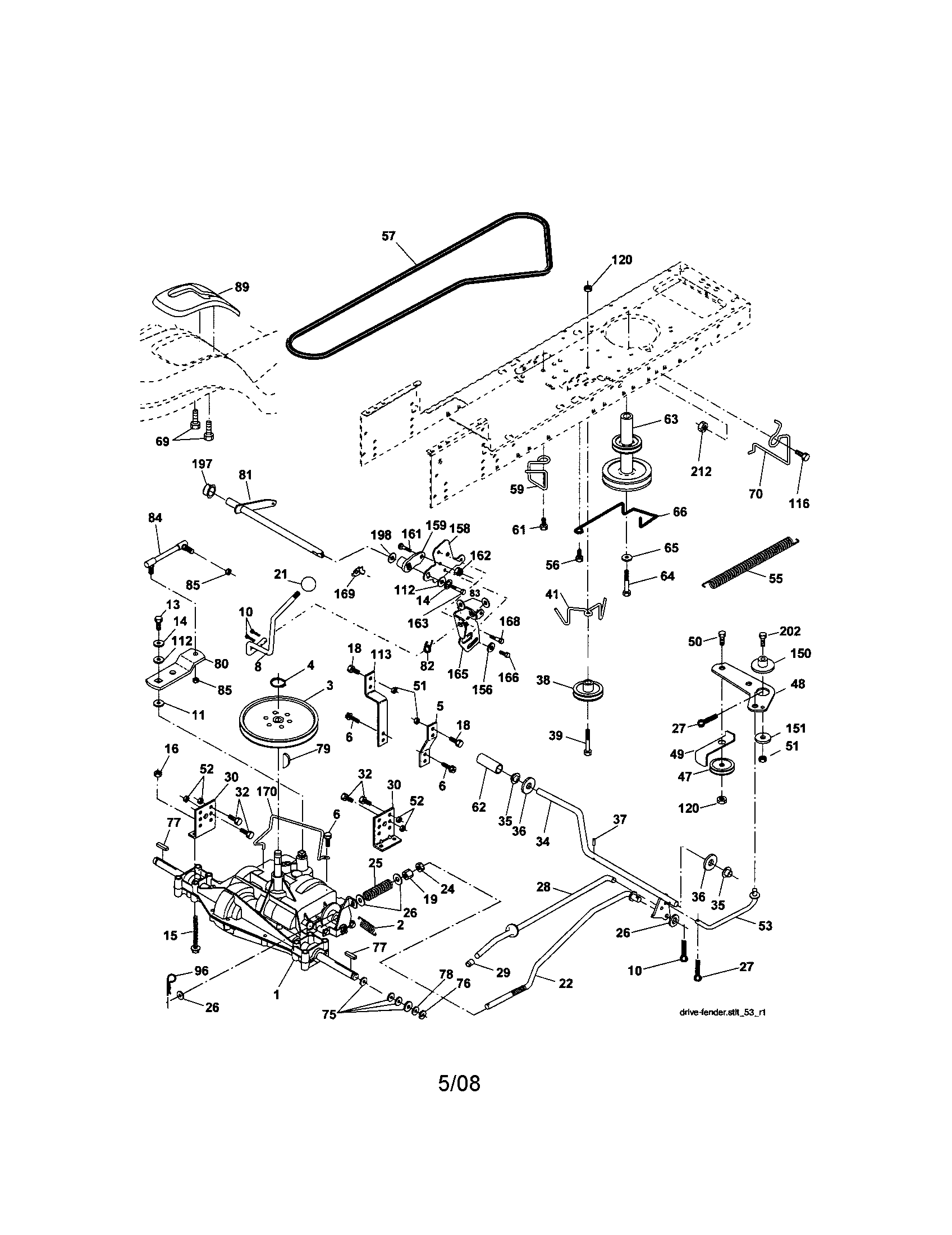 Craftsman 917287050 ground drive diagram