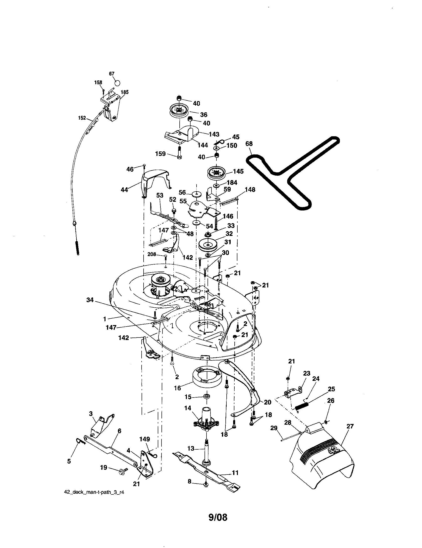 Craftsman 917287050 mower deck diagram