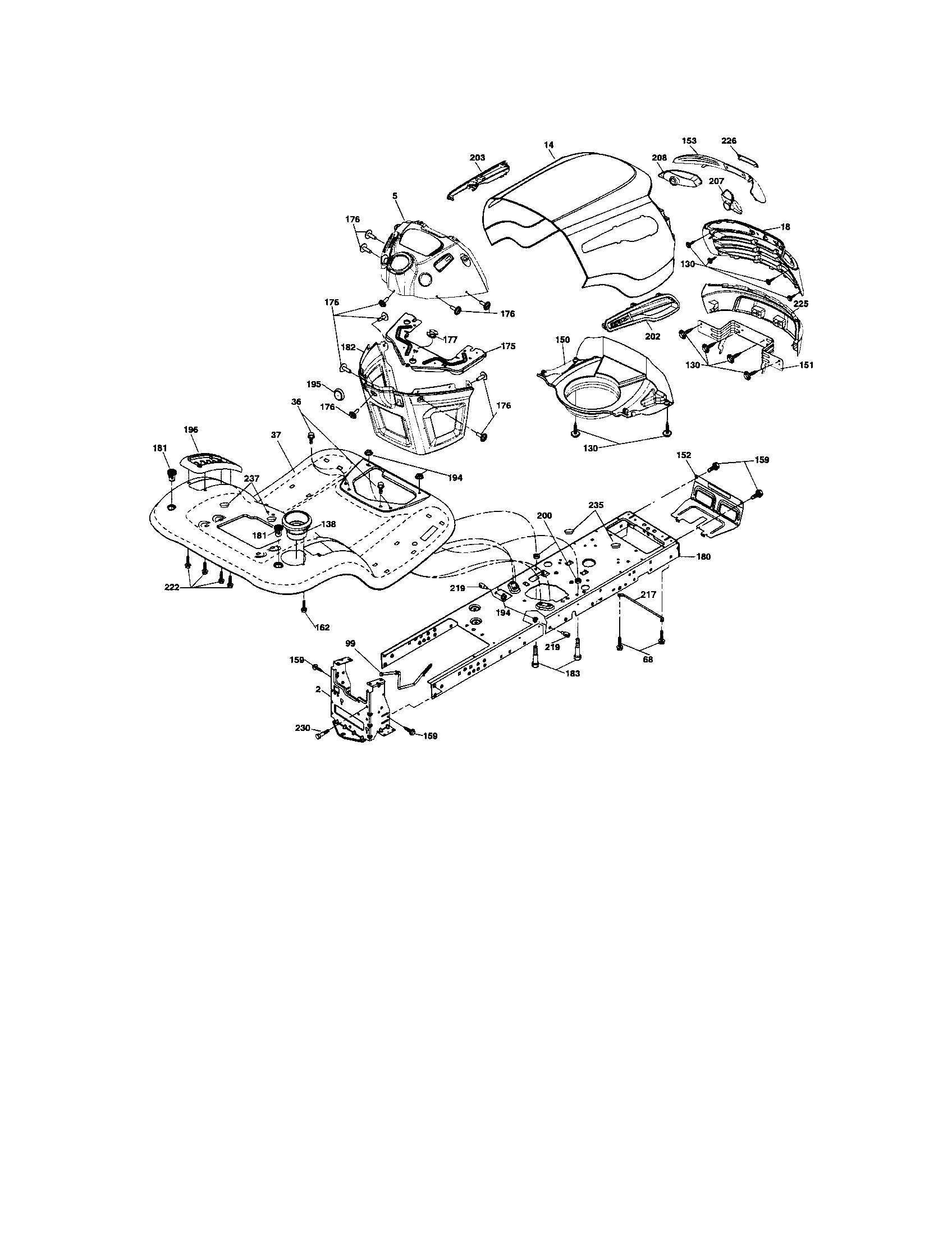 Craftsman 917287340 chassis and enclosures diagram