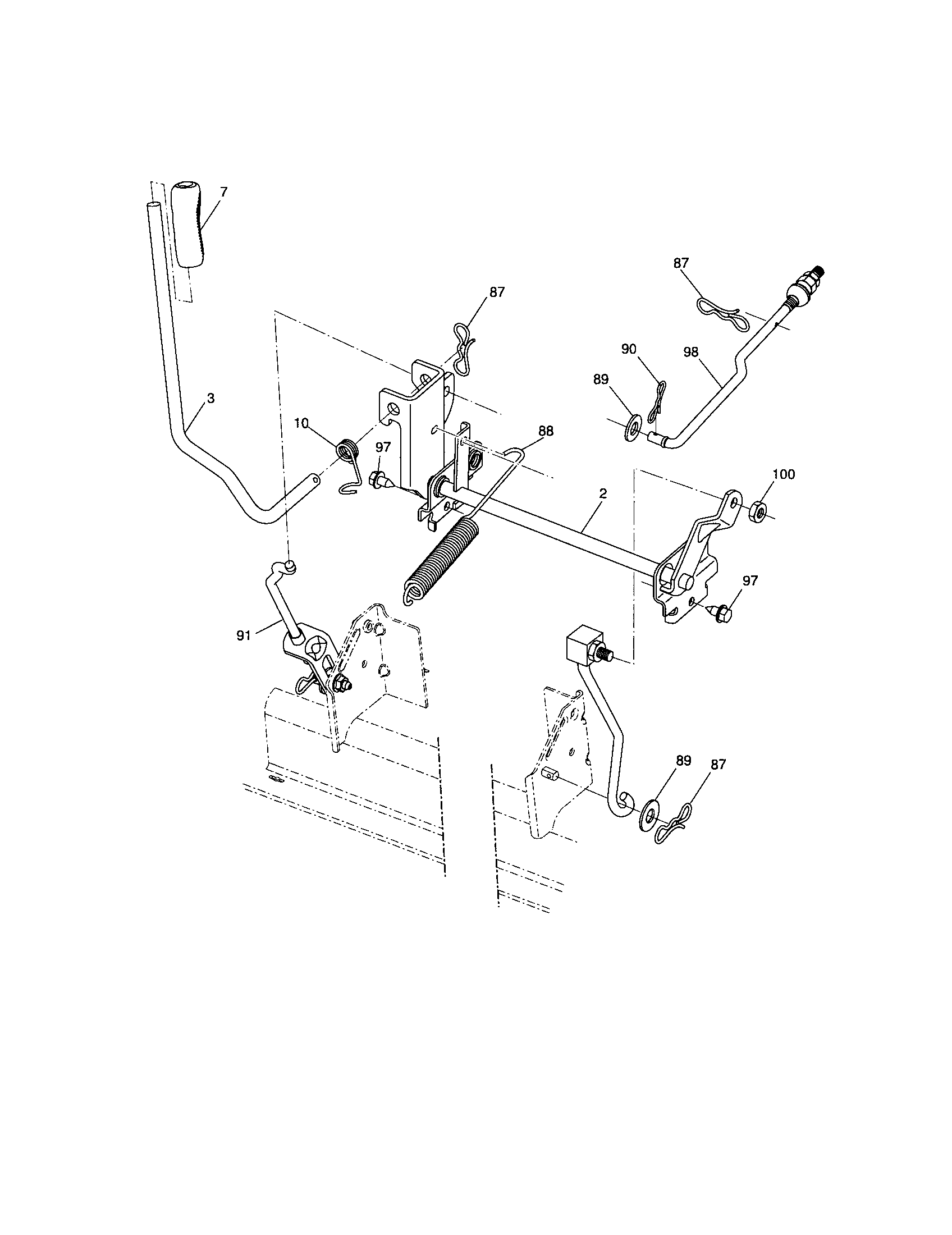 Craftsman 917287340 lift assembly diagram