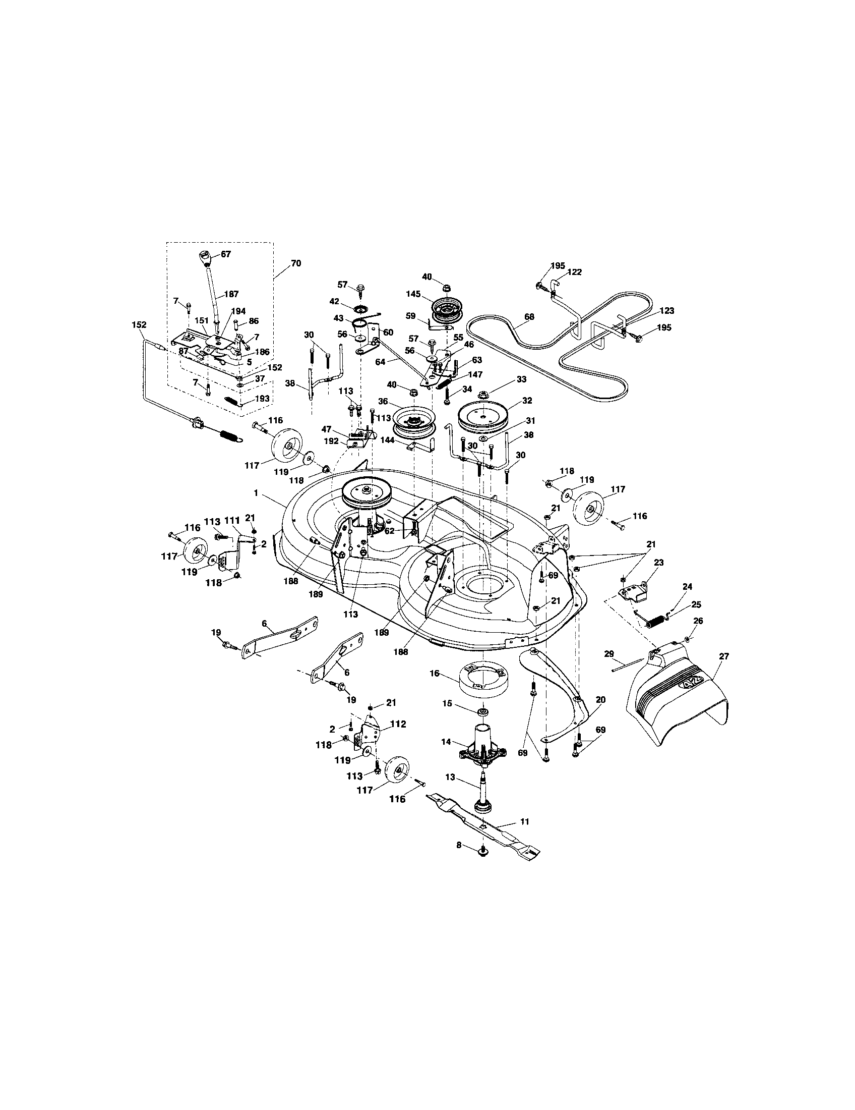 Craftsman 917287340 mower deck diagram