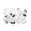 Craftsman 917376735 engine/housing/handle diagram