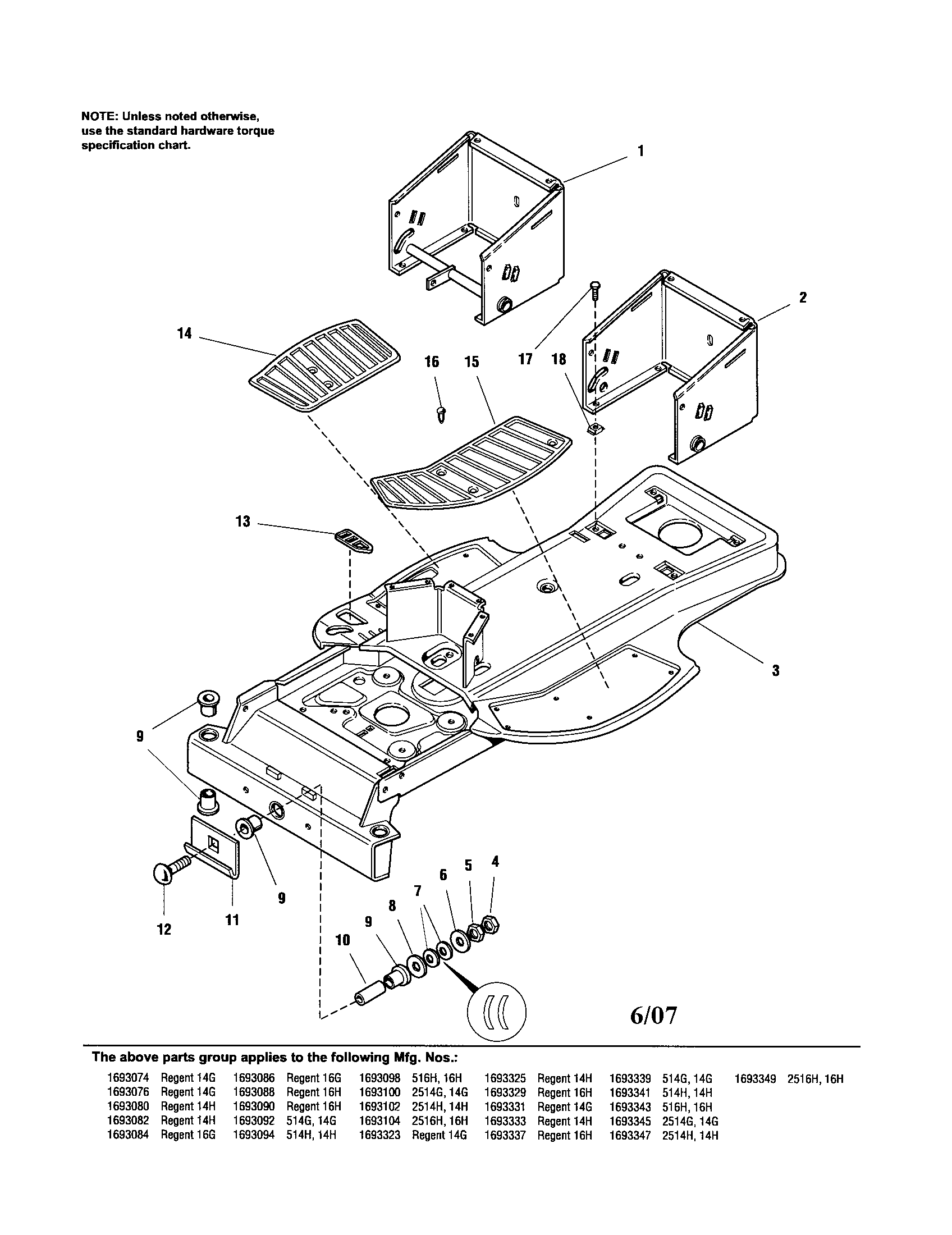 Simplicity 1693074 frame diagram