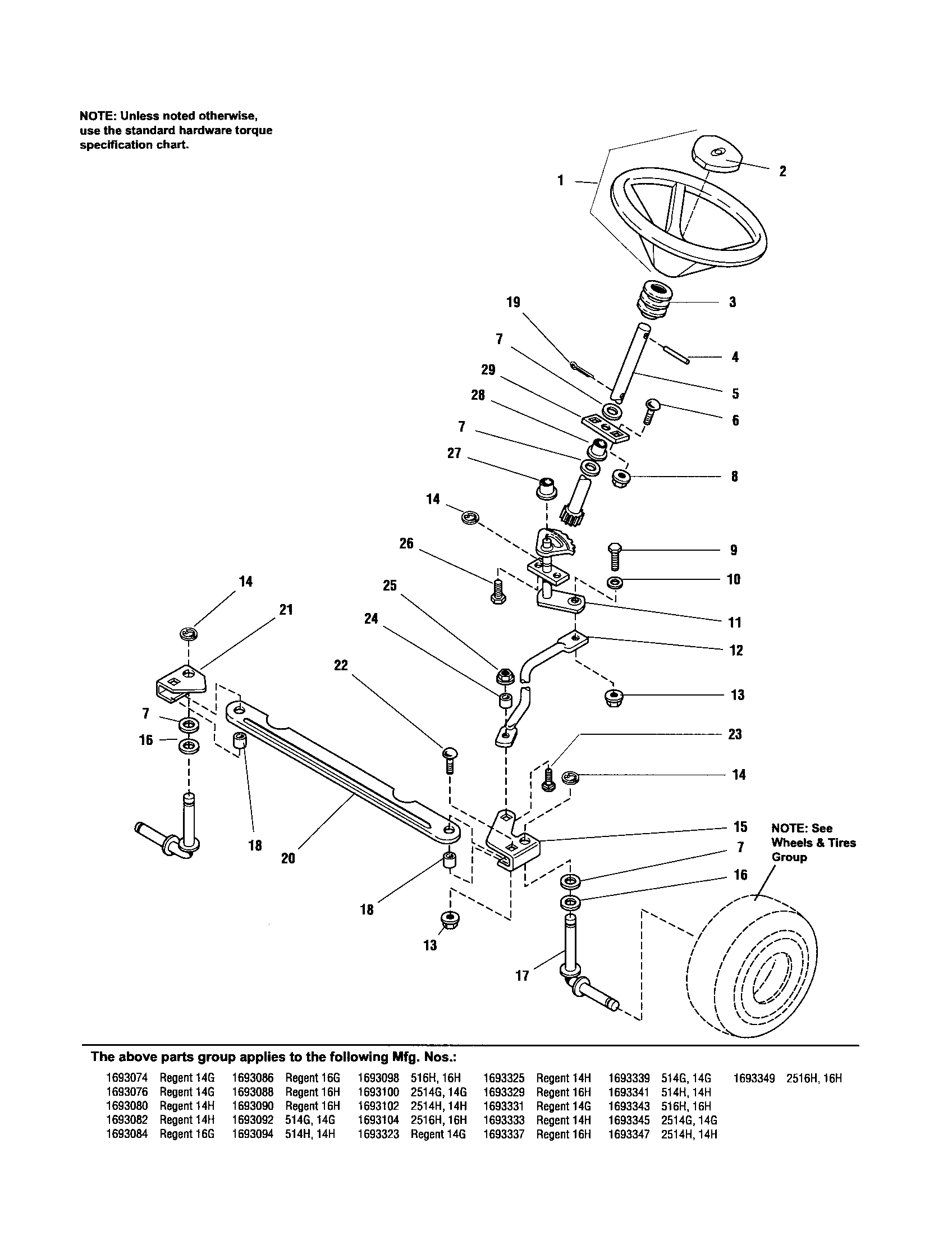 Simplicity 1693074 steering diagram