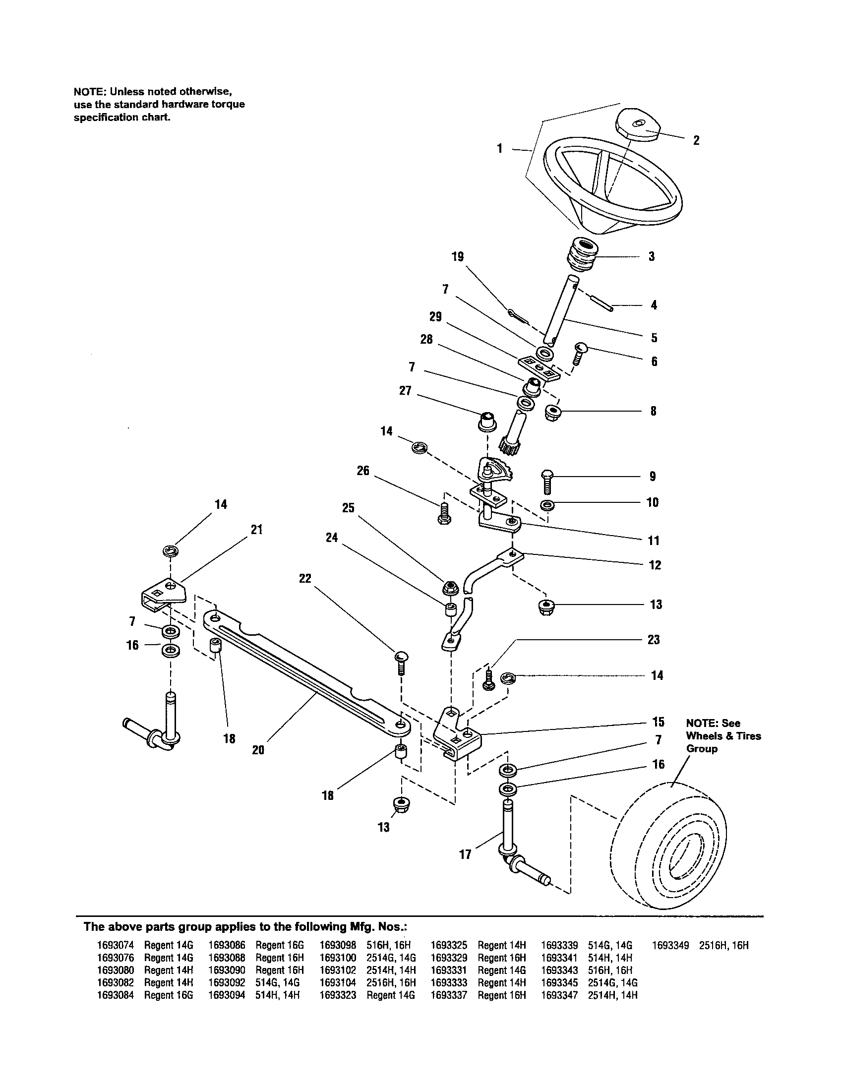 Simplicity 1693082 steering diagram