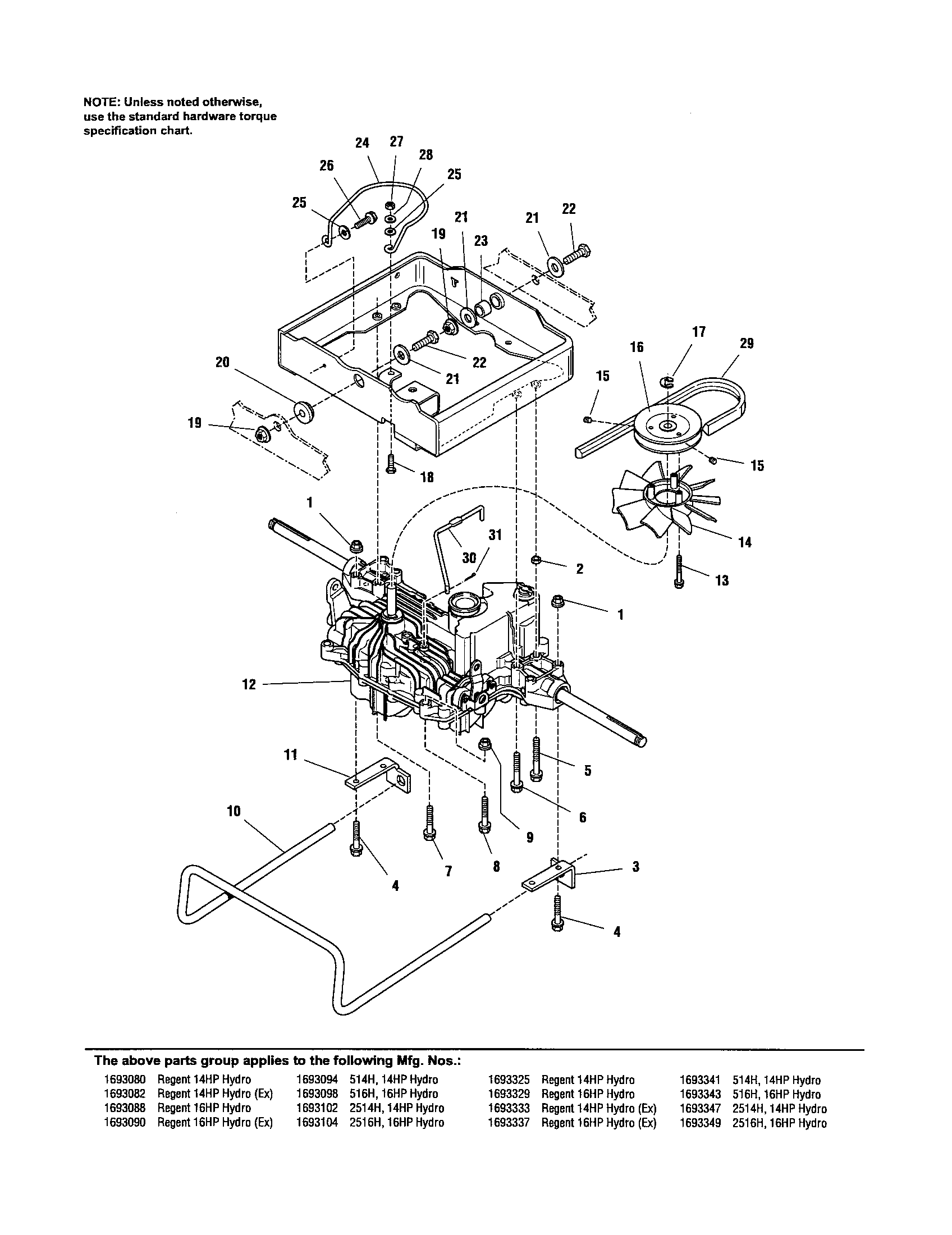Simplicity 1693082 transmission/belt/carrier diagram