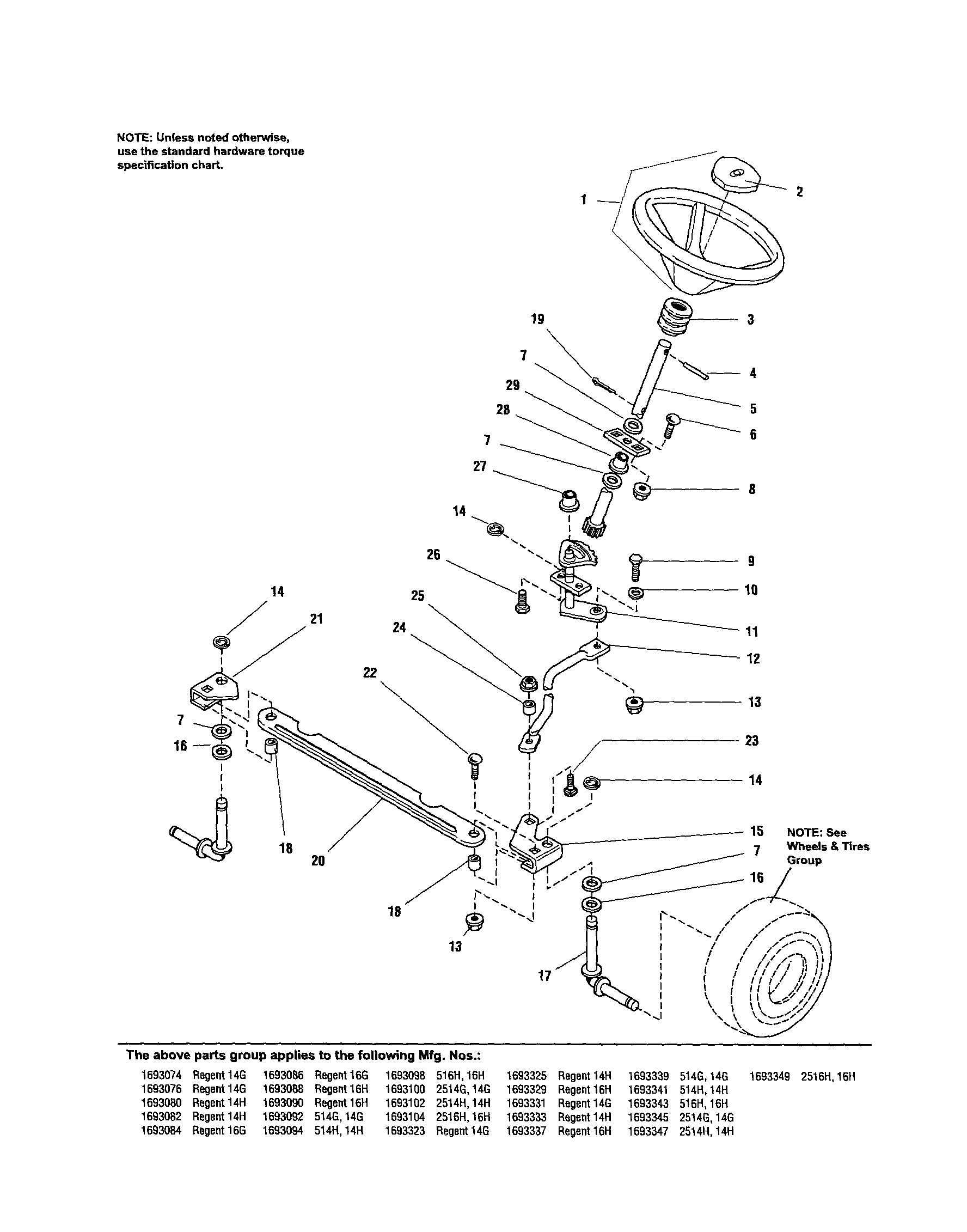 Simplicity 1693086 steering diagram