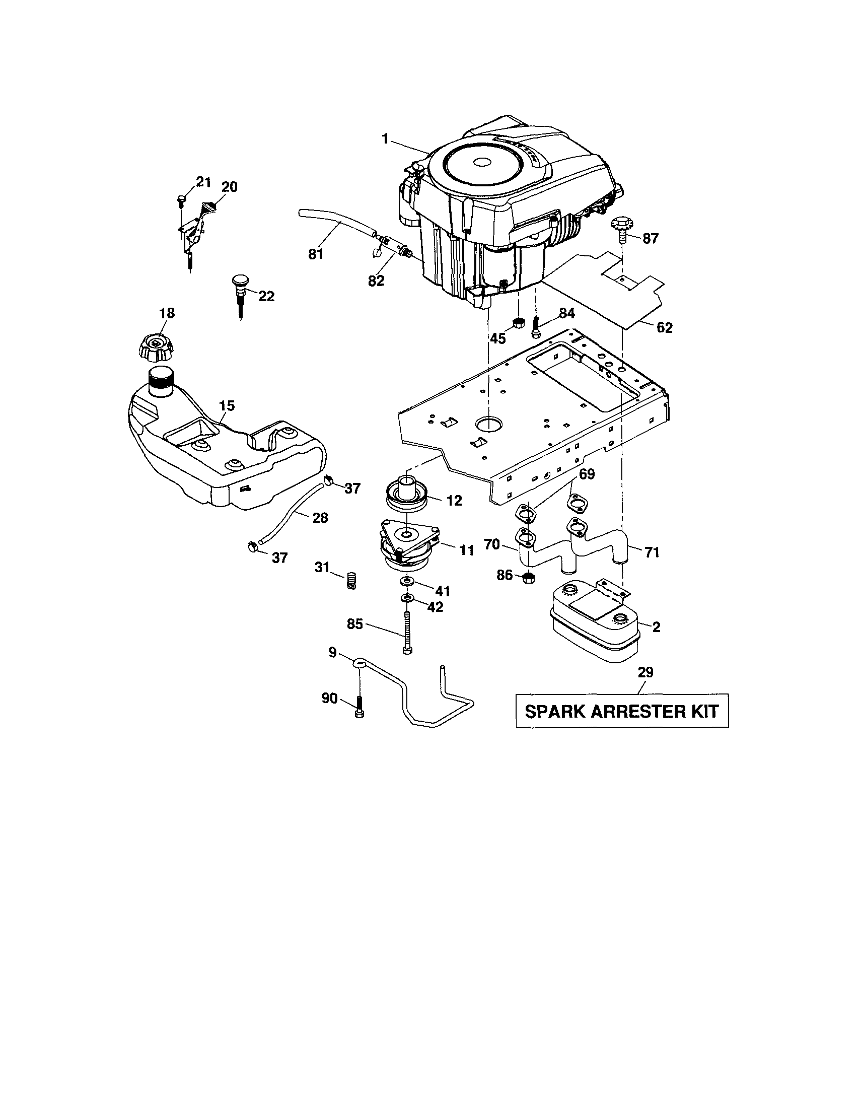 Craftsman 917287460 engine diagram