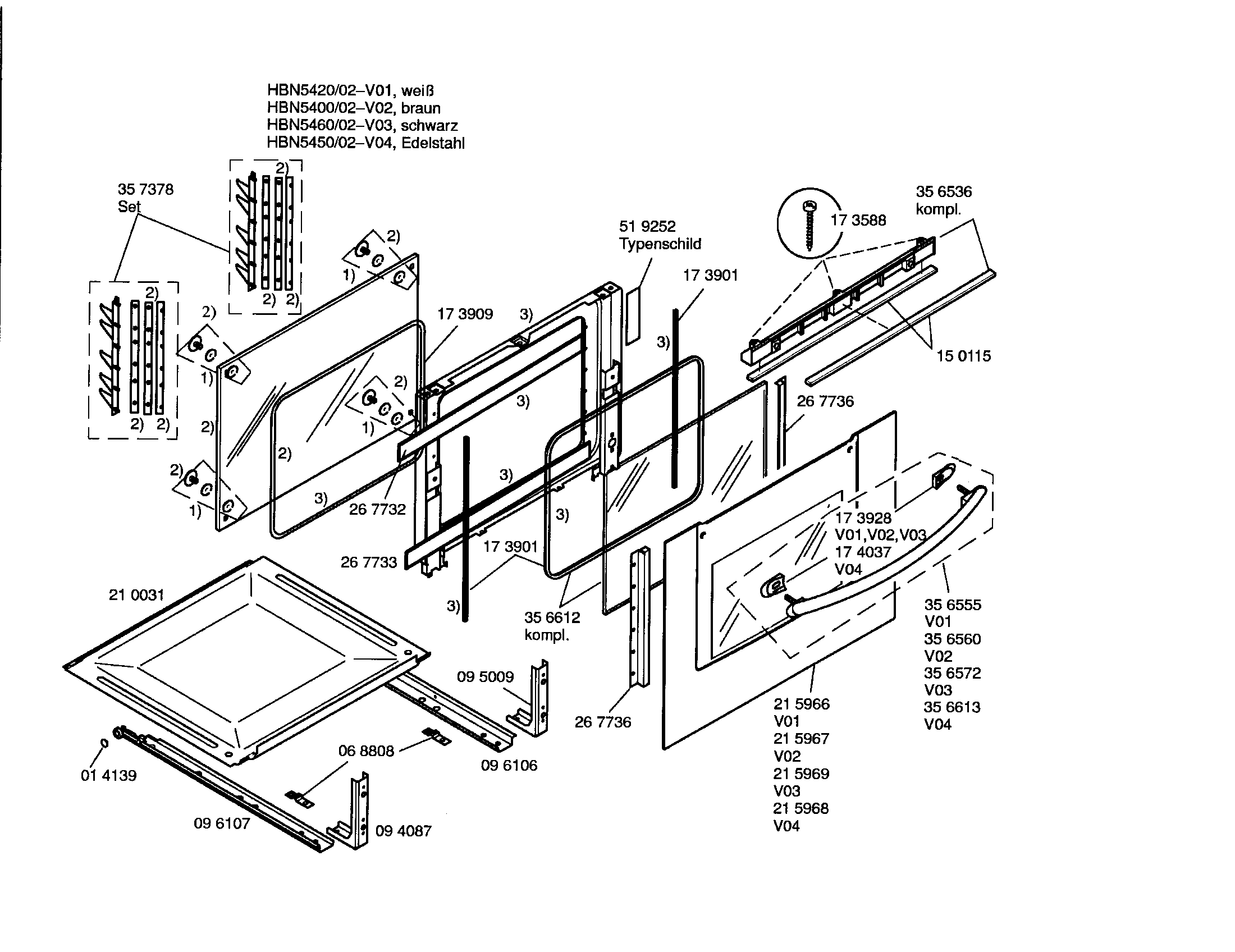 Bosch HBN5400-02 door diagram