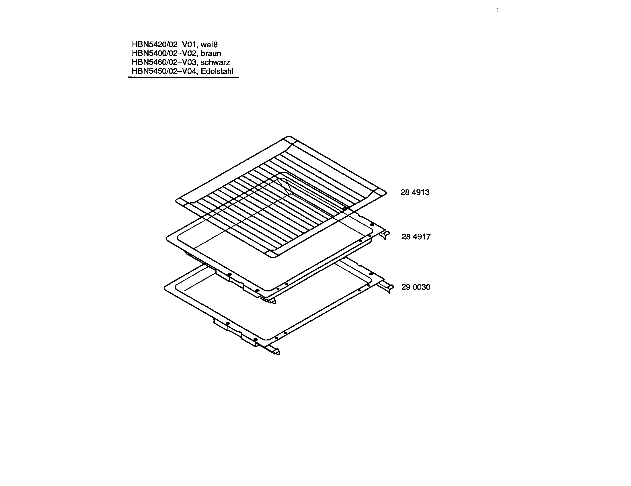 Bosch HBN5420/02 rack diagram