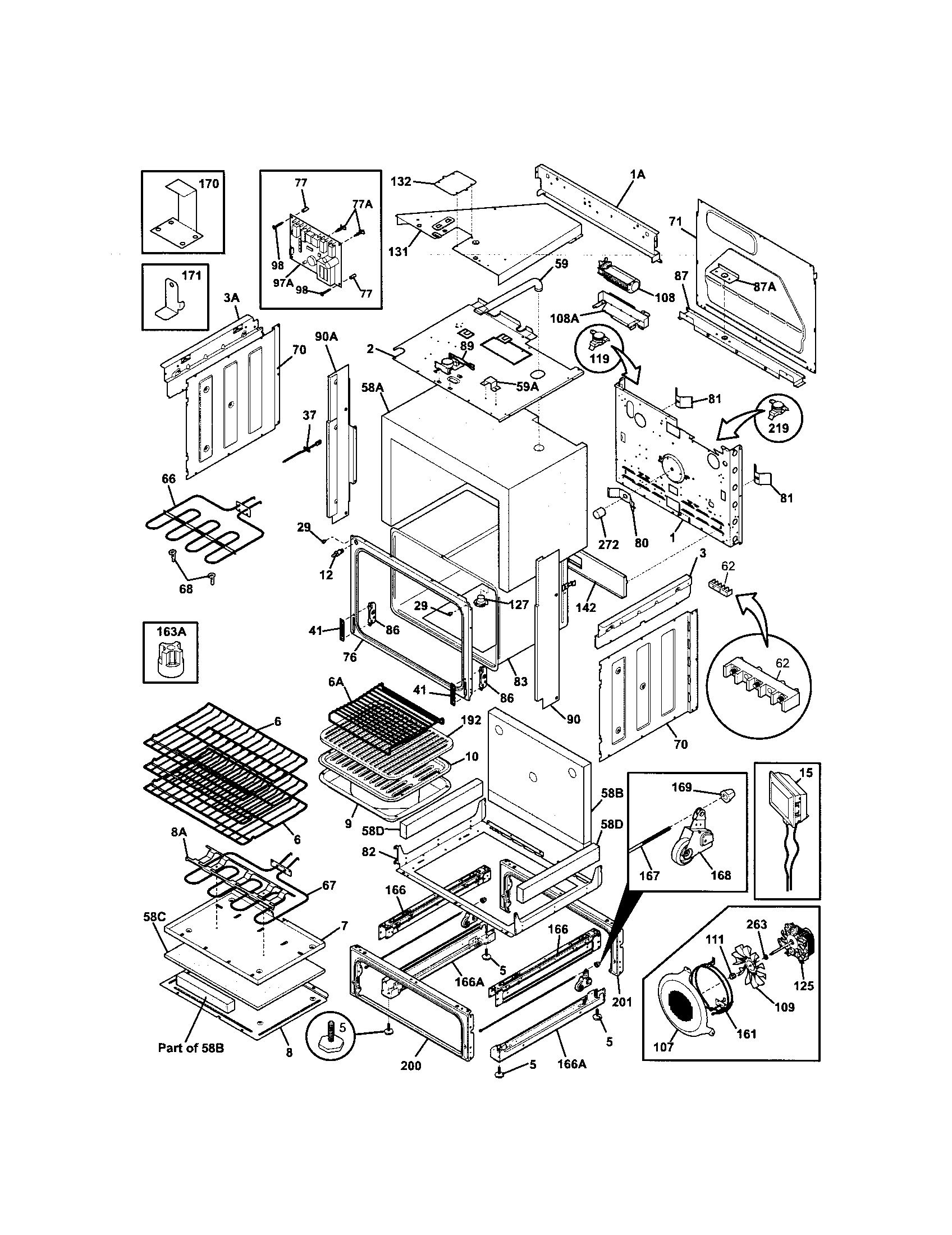 Kenmore Elite 79046703606 body diagram