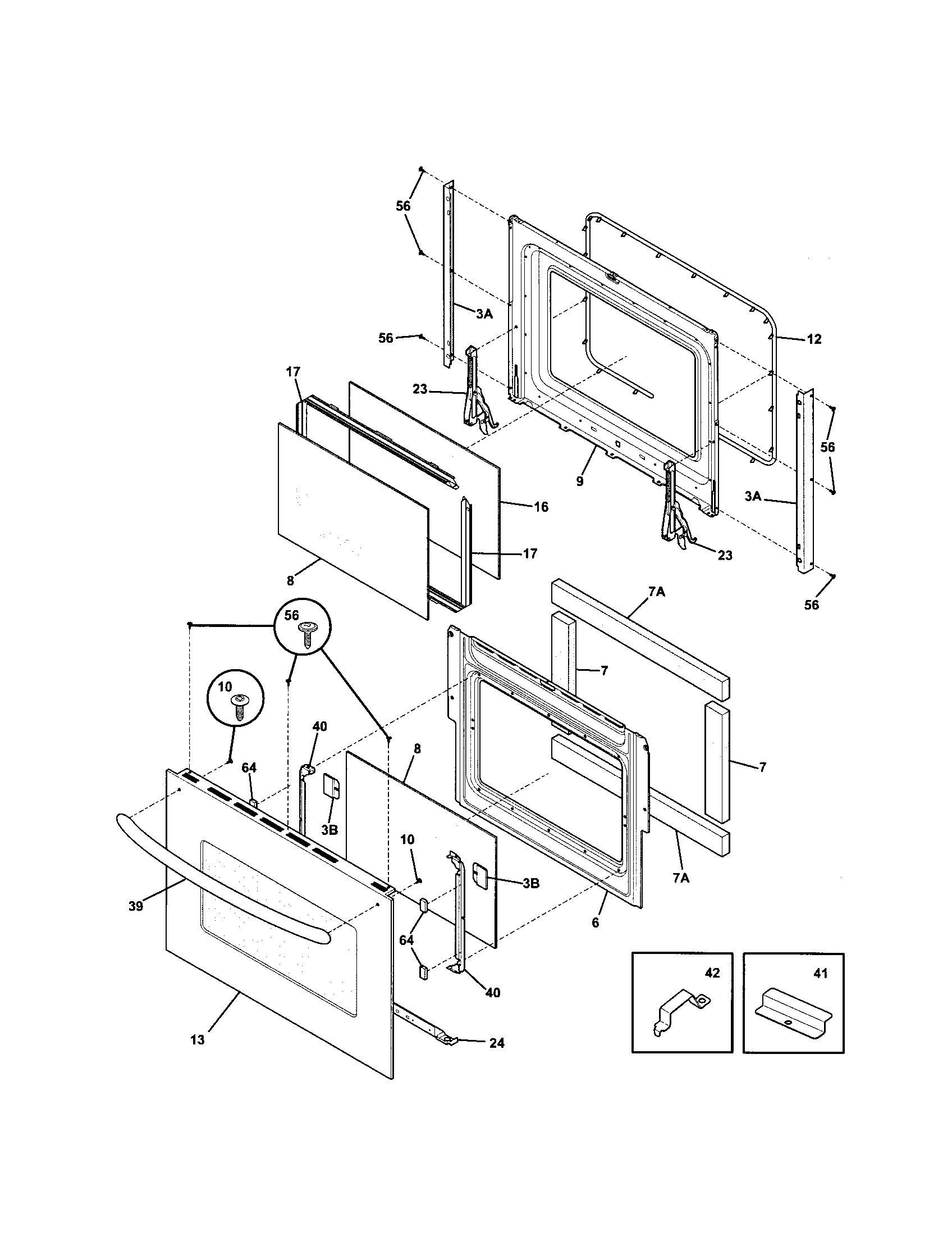 Kenmore Elite 79046703606 door diagram