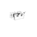 Fisher & Paykel E522BLX-21640A fan/covers/evaporator diagram