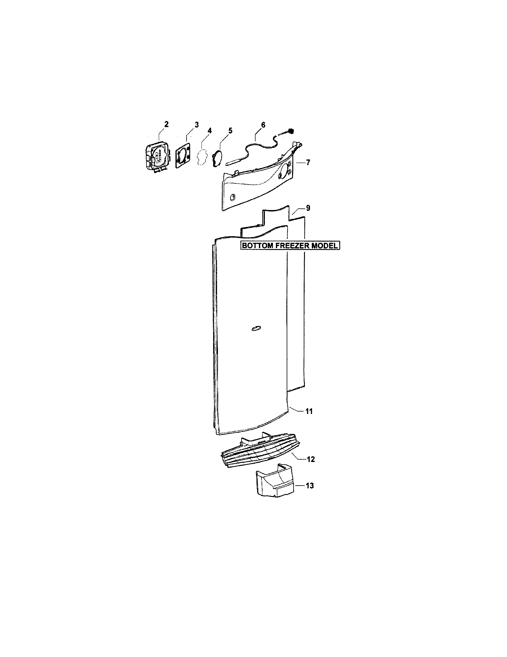 Fisher & Paykel E522BLX-21640F display module/duct covers diagram
