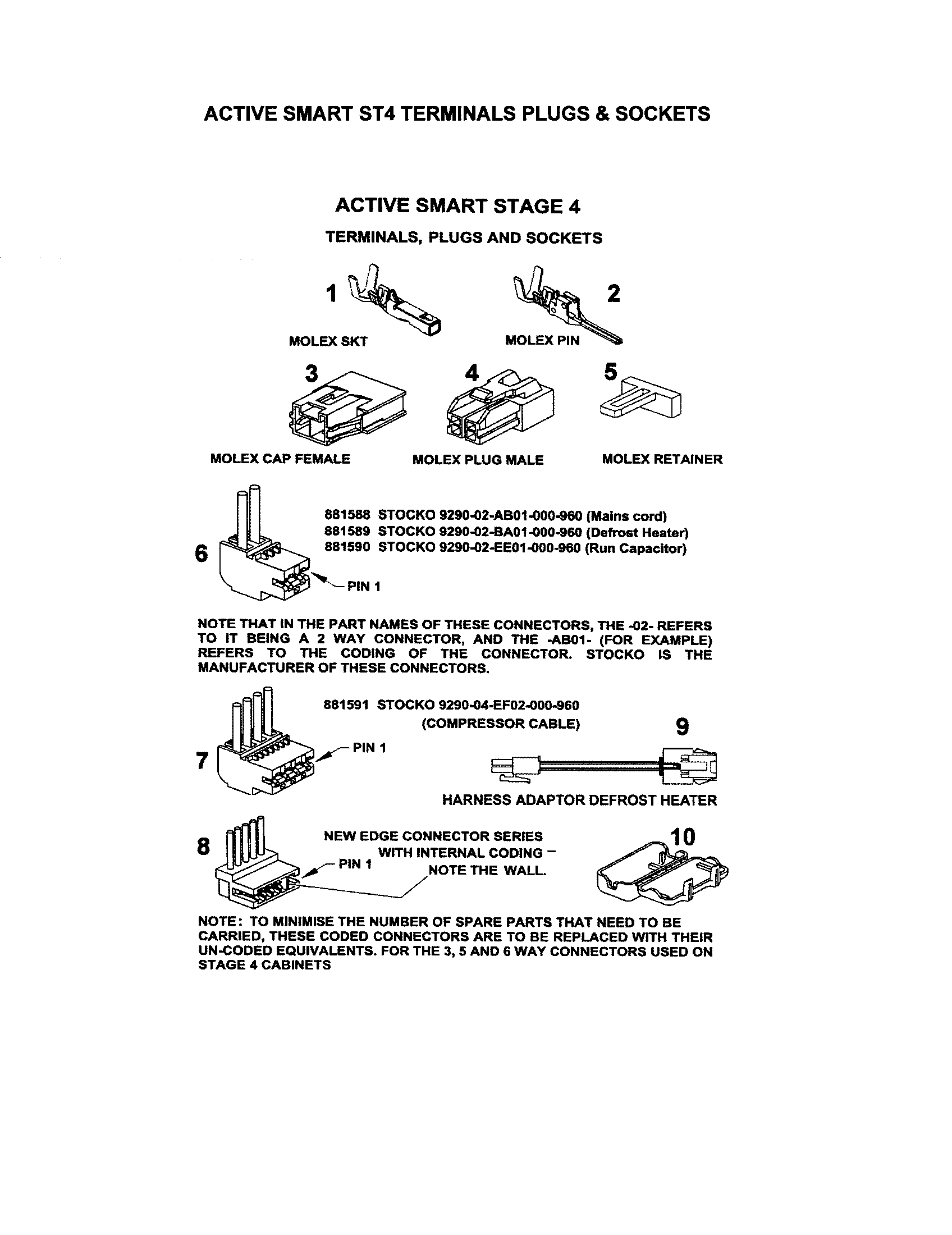 Fisher & Paykel E522BLX-21640F st4 terminals/plugs/sockets diagram