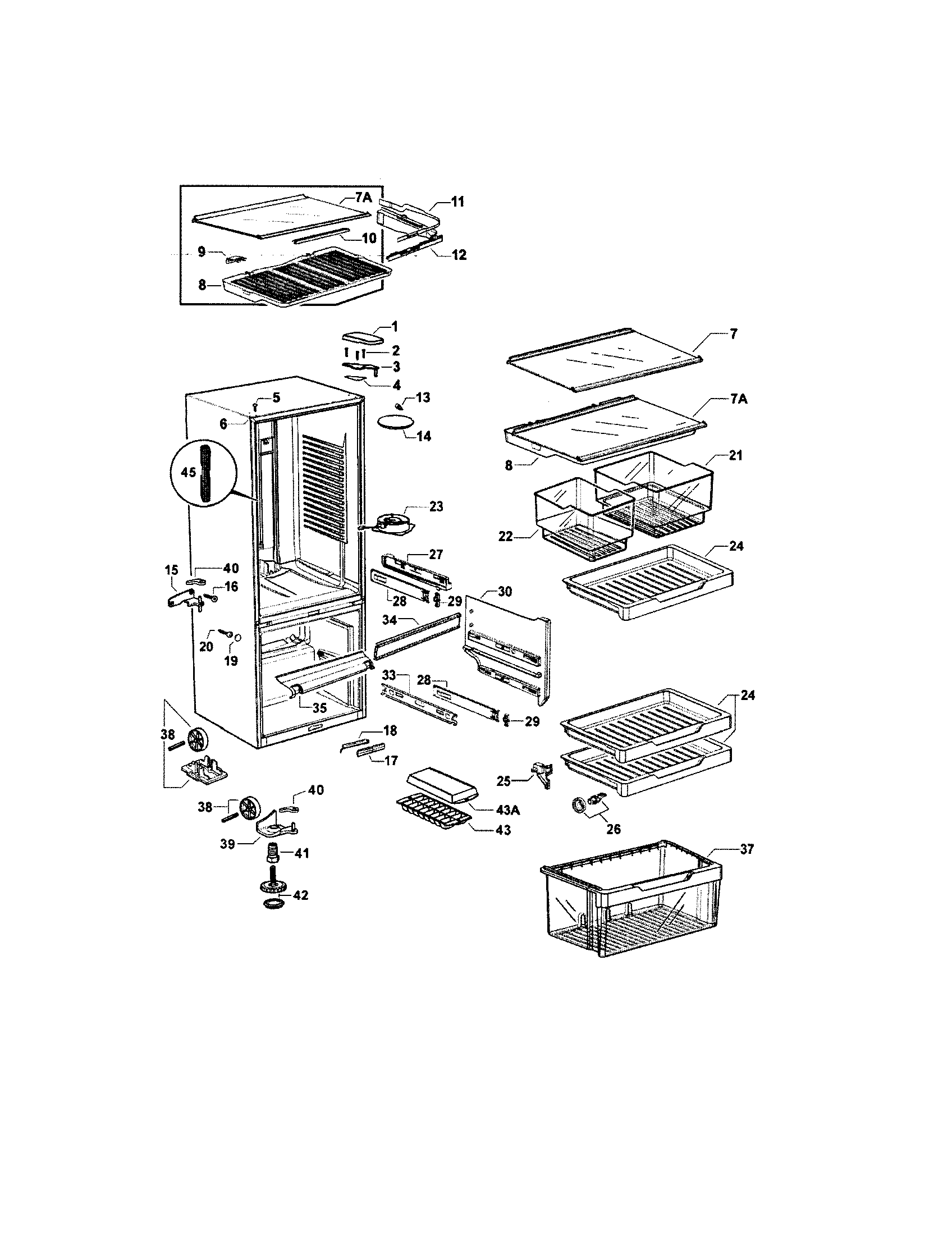 Fisher & Paykel E522BRT-21925D cabinet diagram