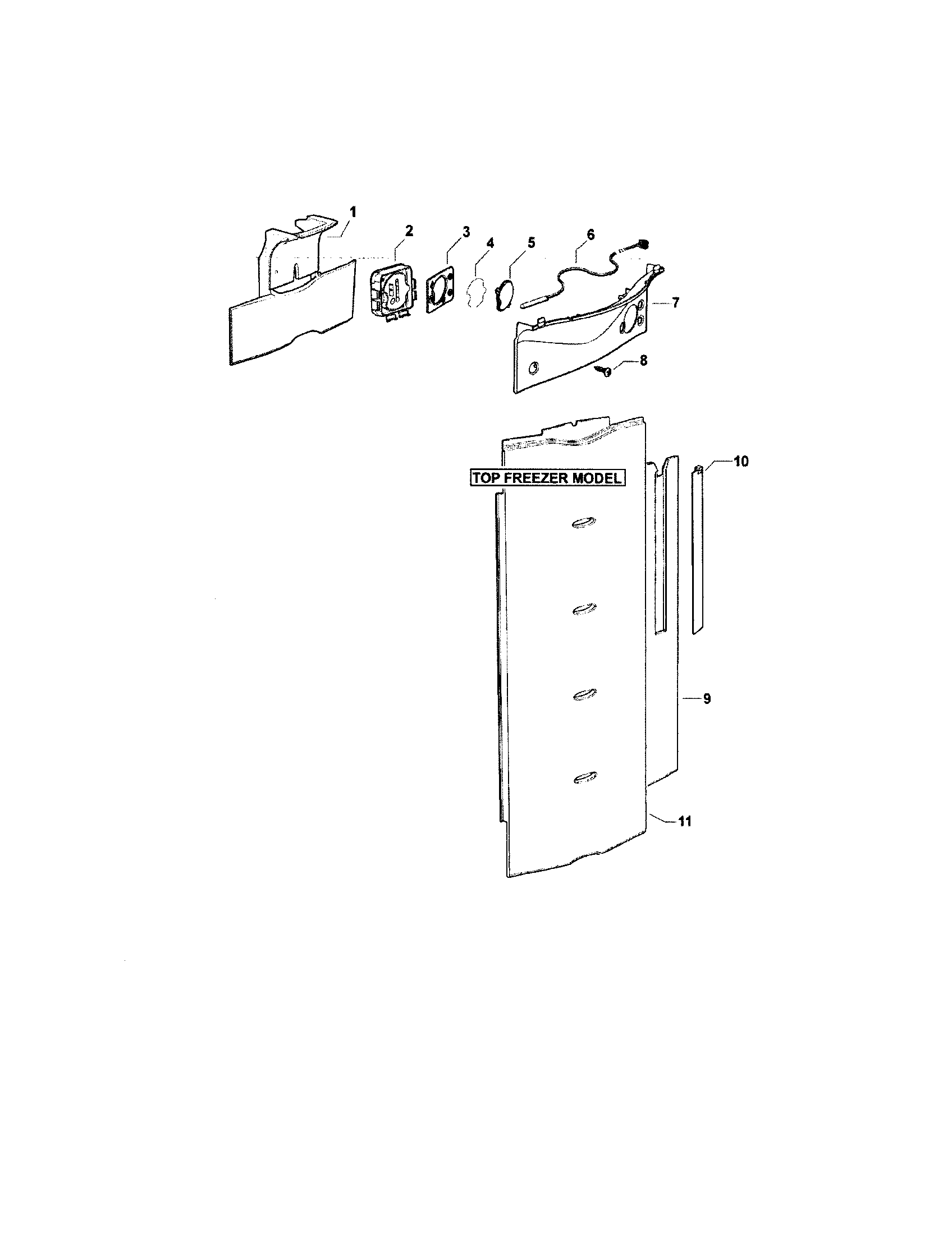 Fisher & Paykel E521TLM-21694A display module/duct covers diagram