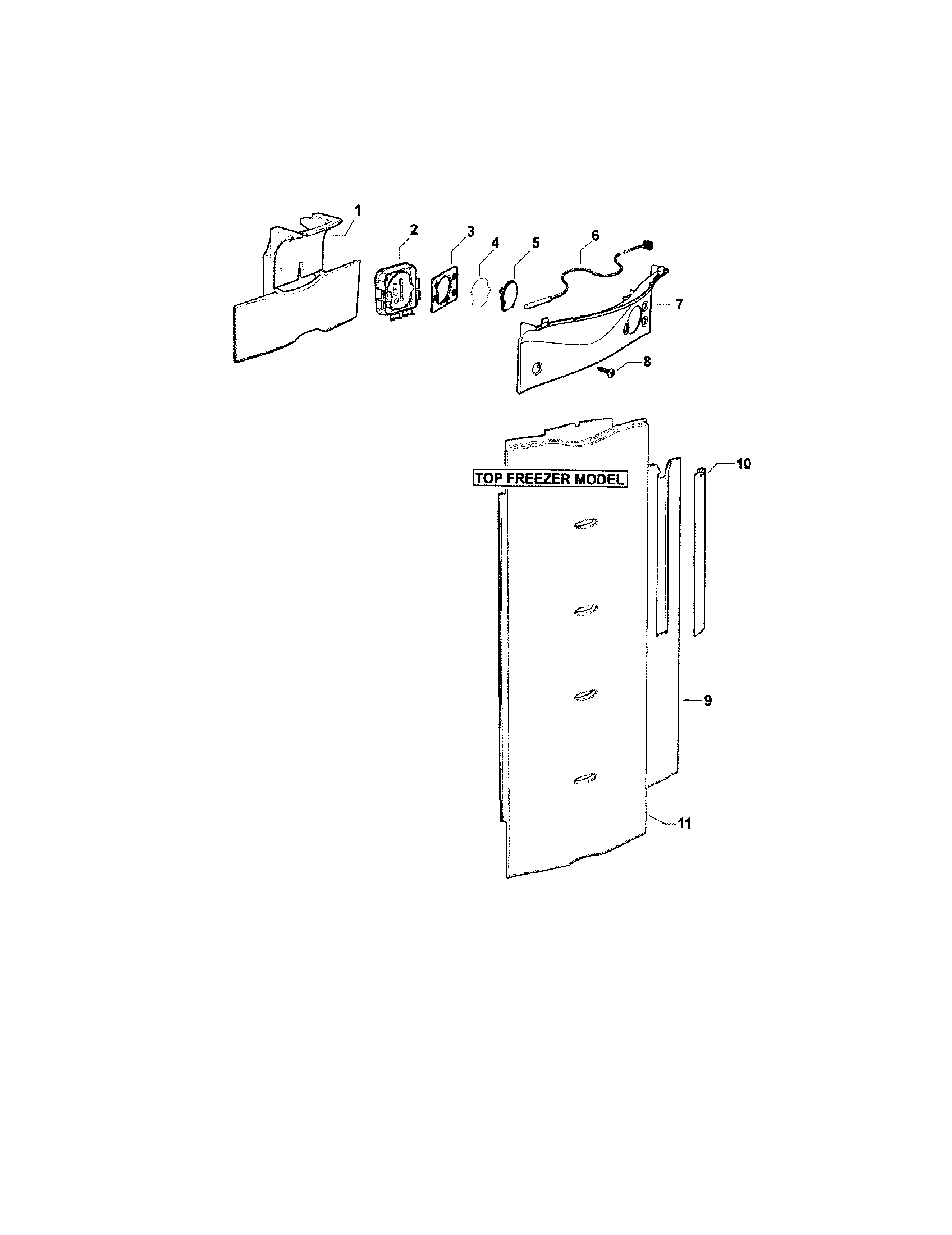 Fisher & Paykel E521TRX-21695A display module/duct covers diagram