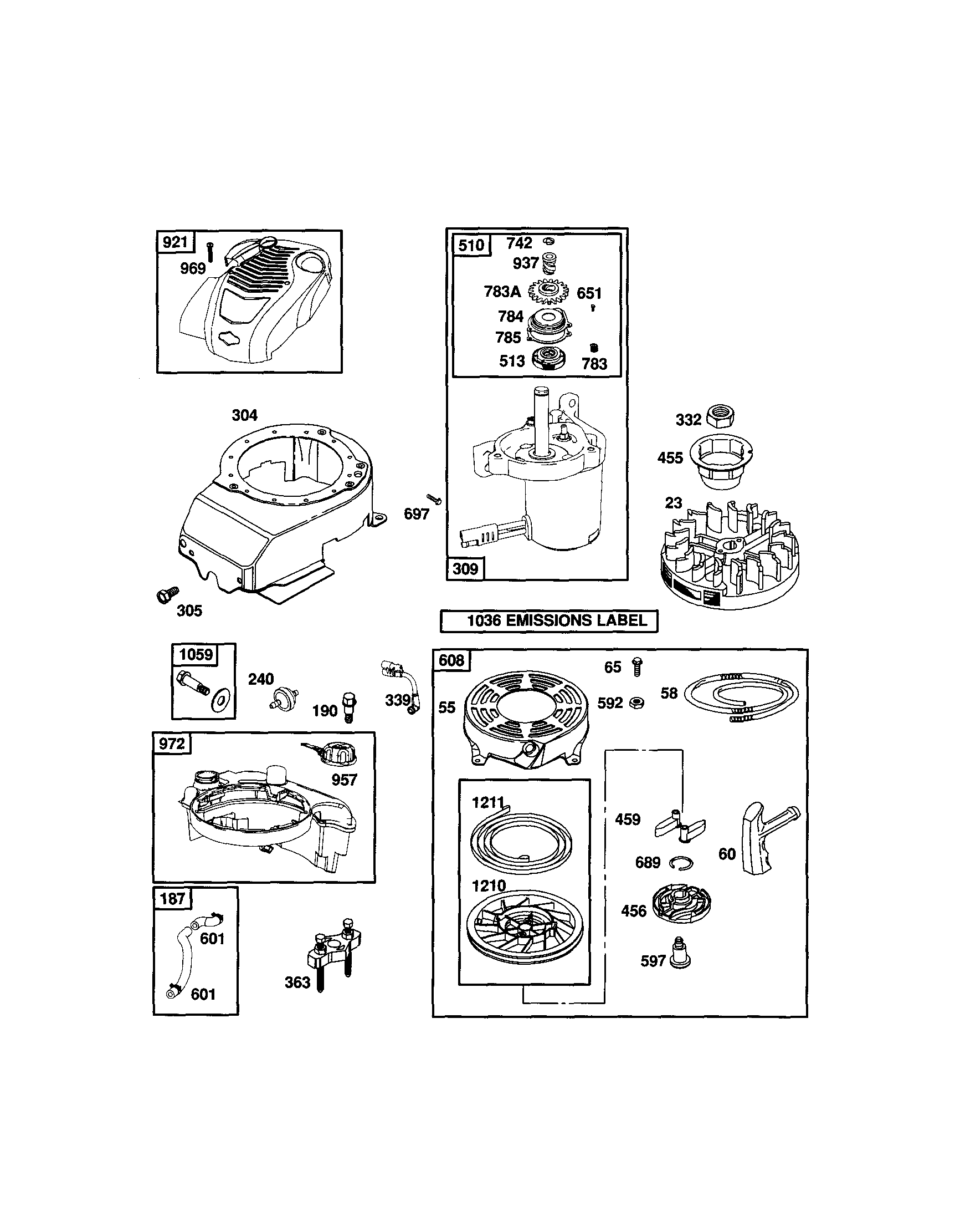 Craftsman 917371664 rewind starter/fuel tank/motor starter diagram