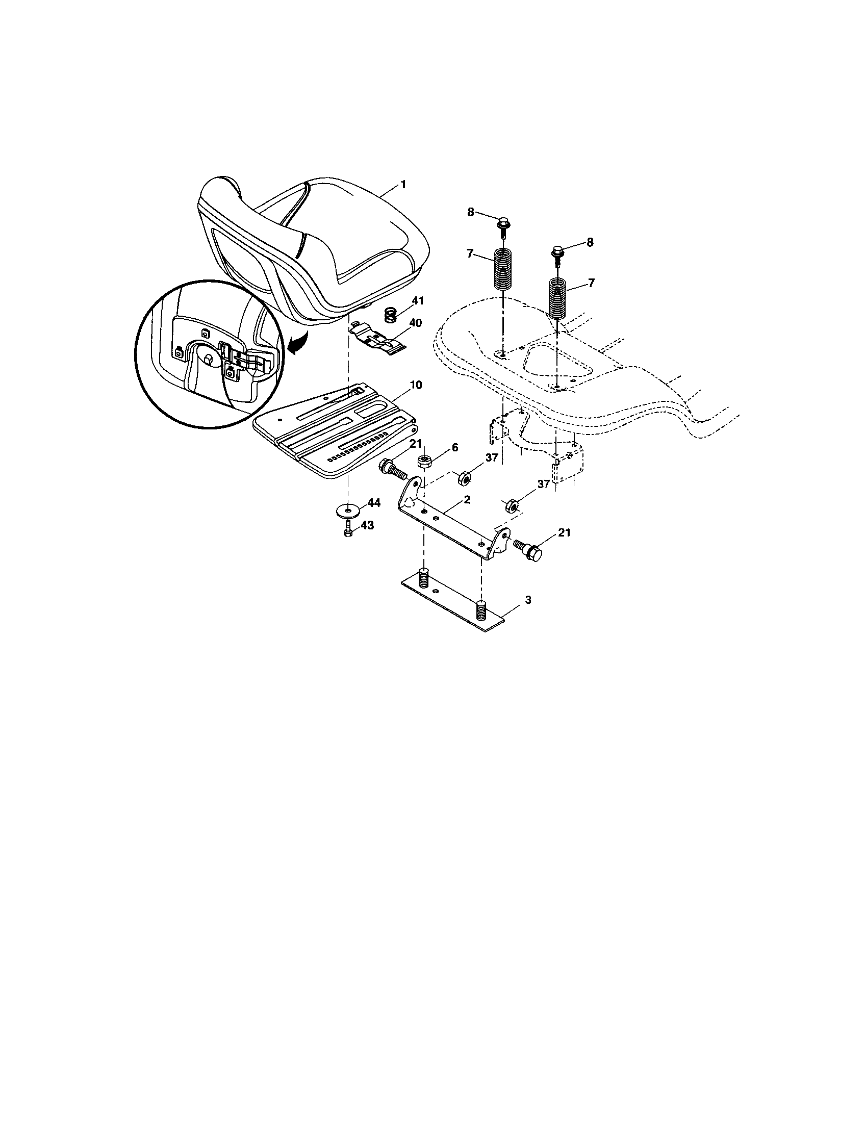 Craftsman 917287250 seat diagram