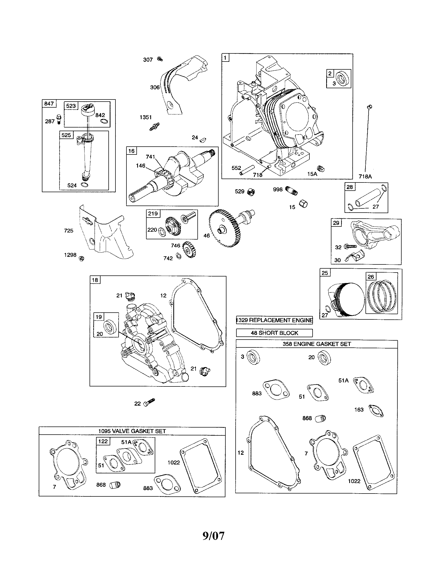 Craftsman 917881063 cylinder/crankshaft/crankcase diagram