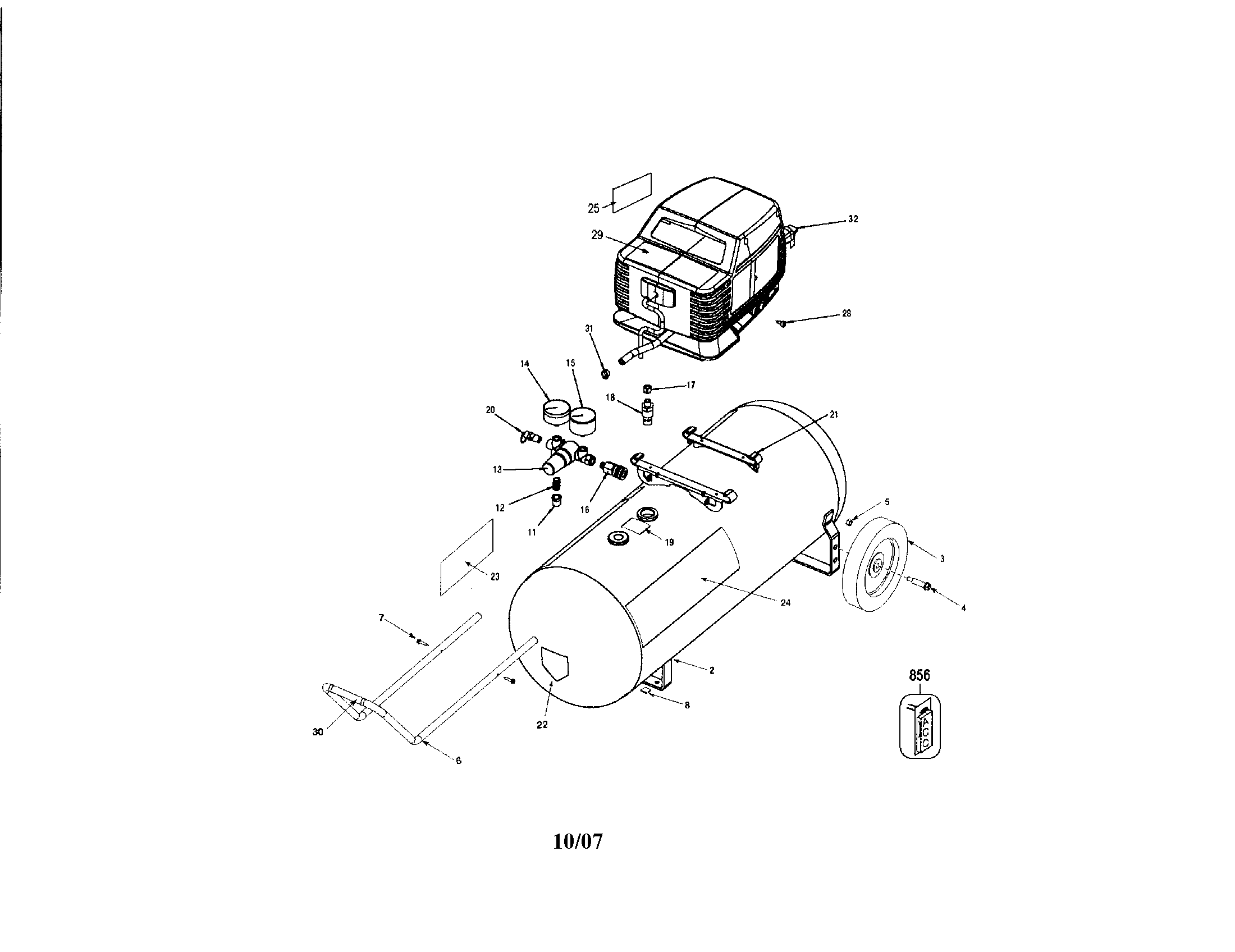 Craftsman 919167270 air compressor diagram