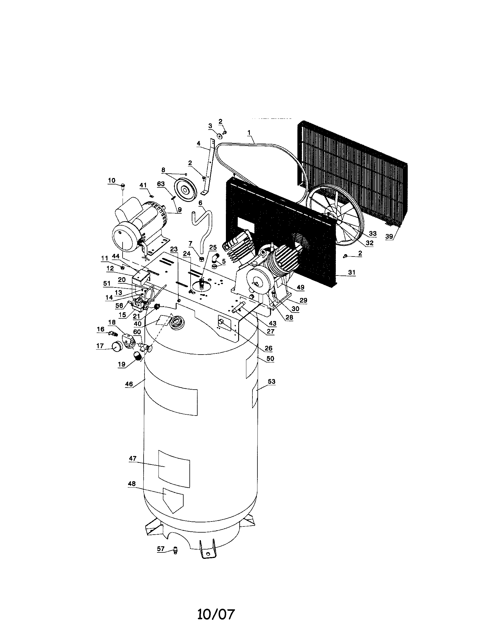 Craftsman 919167810 air compressor diagram