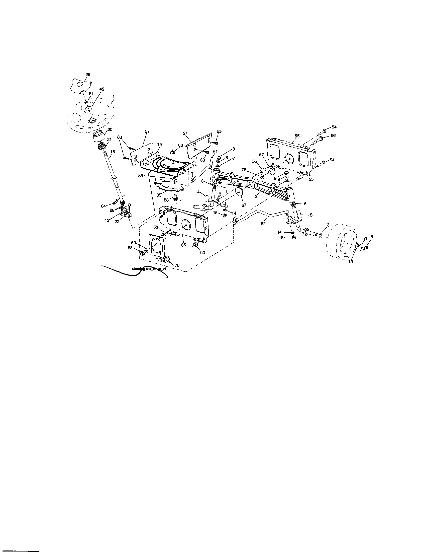 Craftsman 917287382 steering diagram
