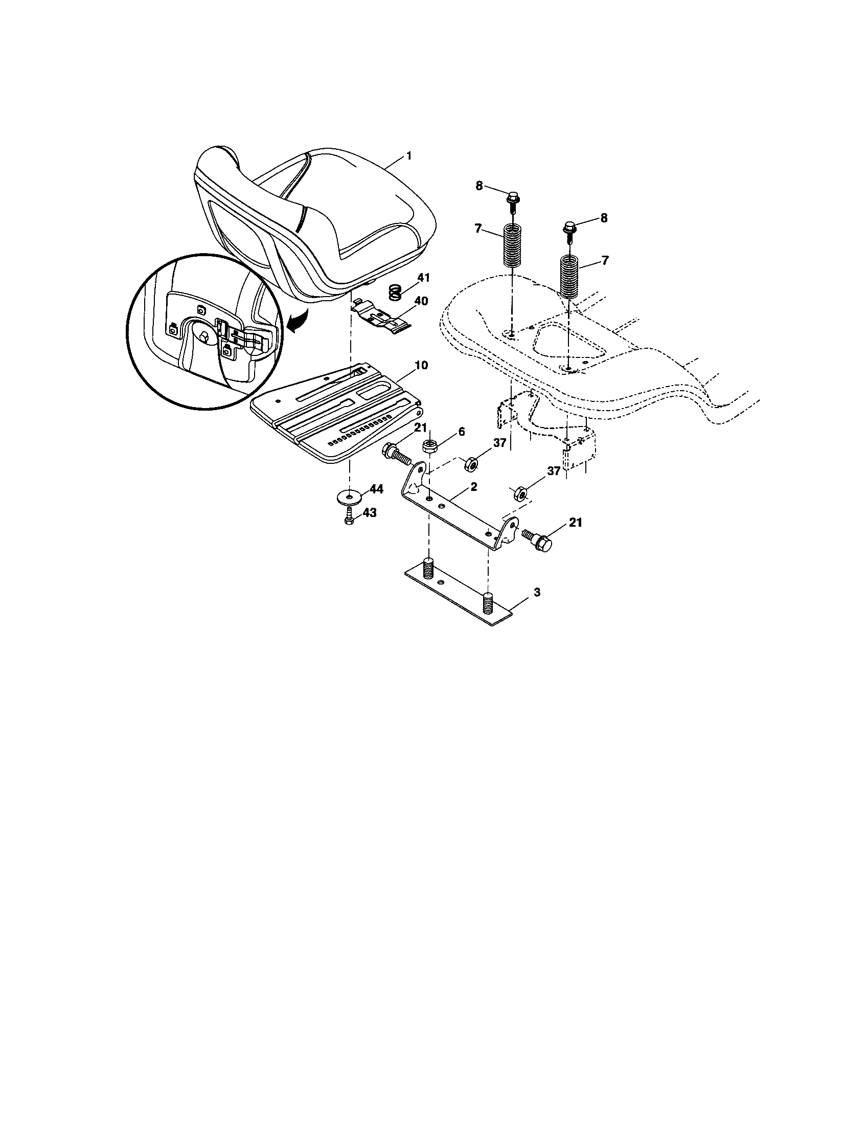 Craftsman 917287382 seat diagram