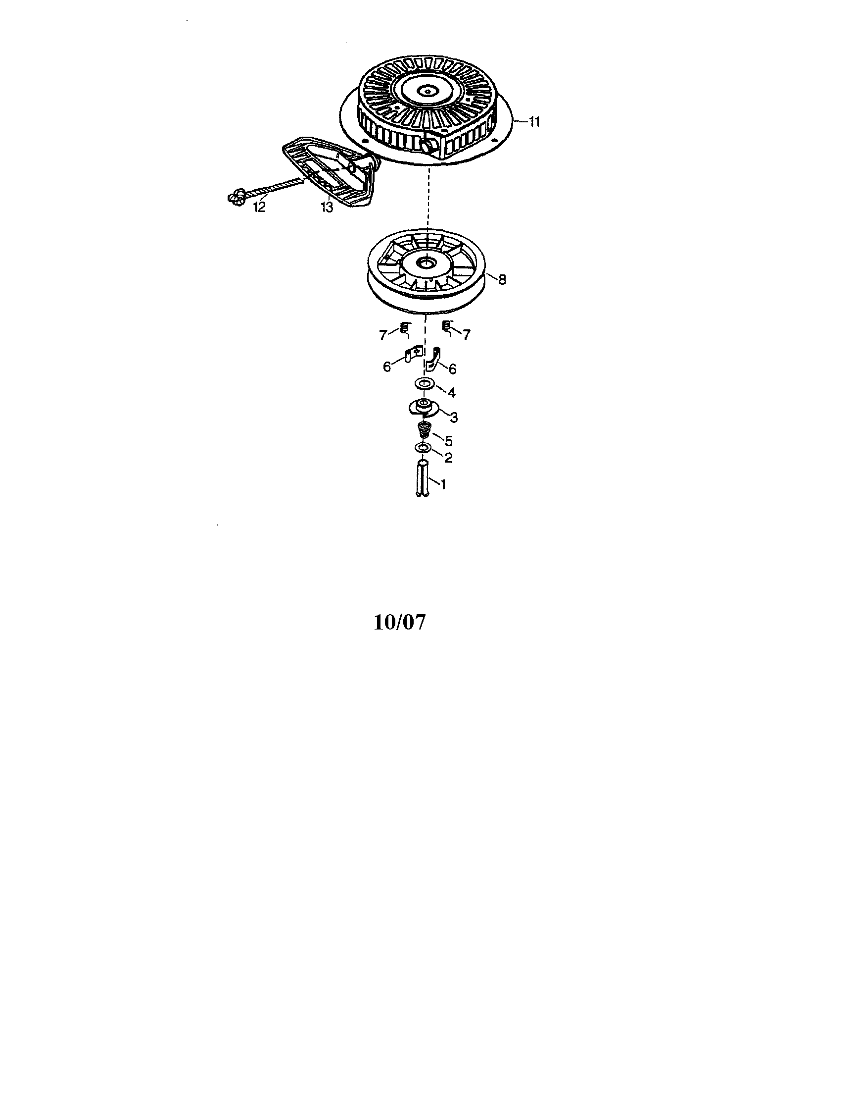 Craftsman 247883700 rewind starter diagram
