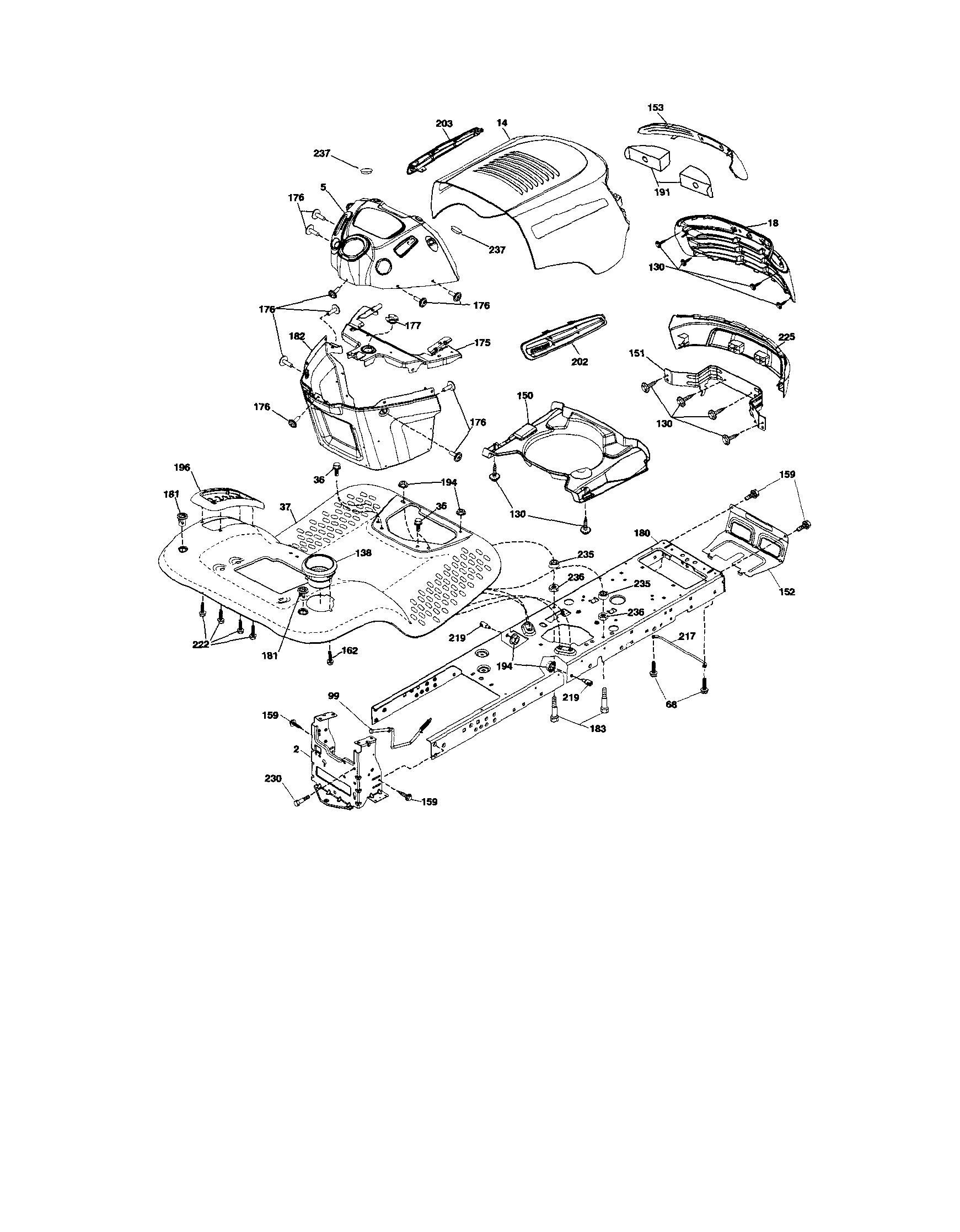 Craftsman 917T287121 chassis diagram
