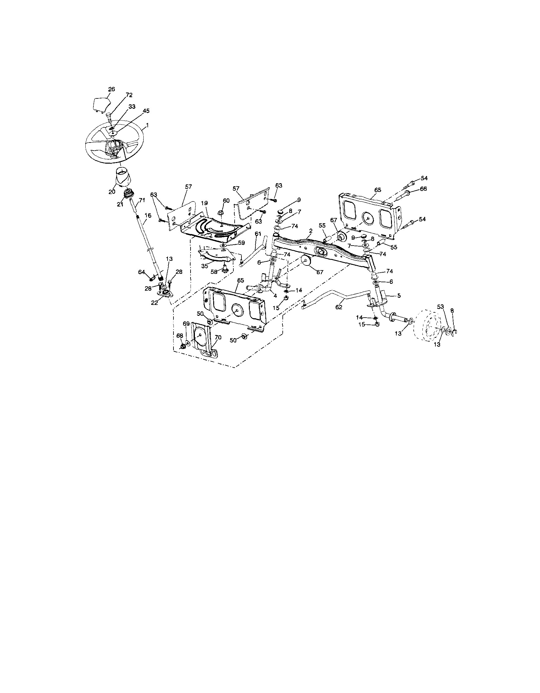 Craftsman 917T287121 steering diagram