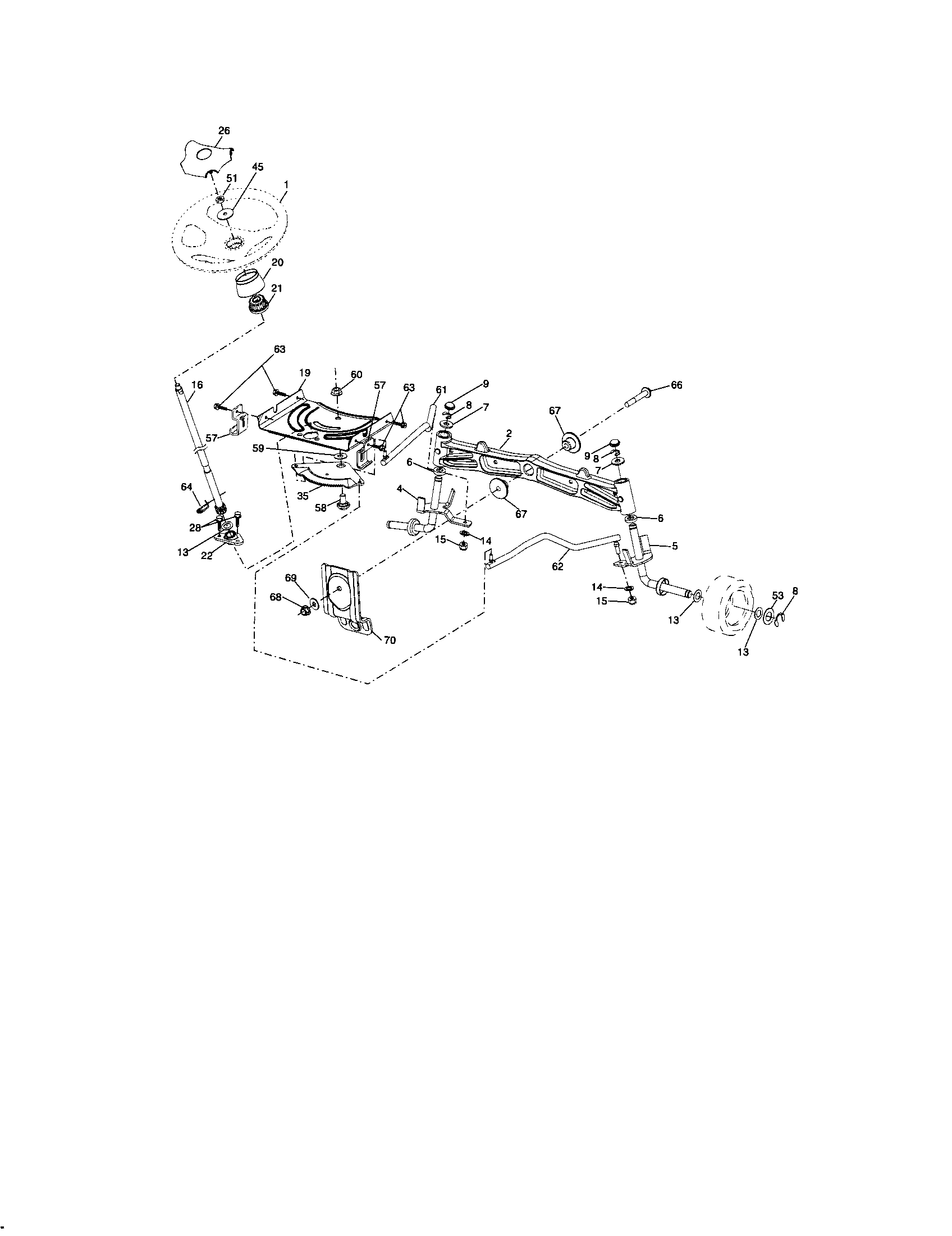 Craftsman 917287463 steering diagram