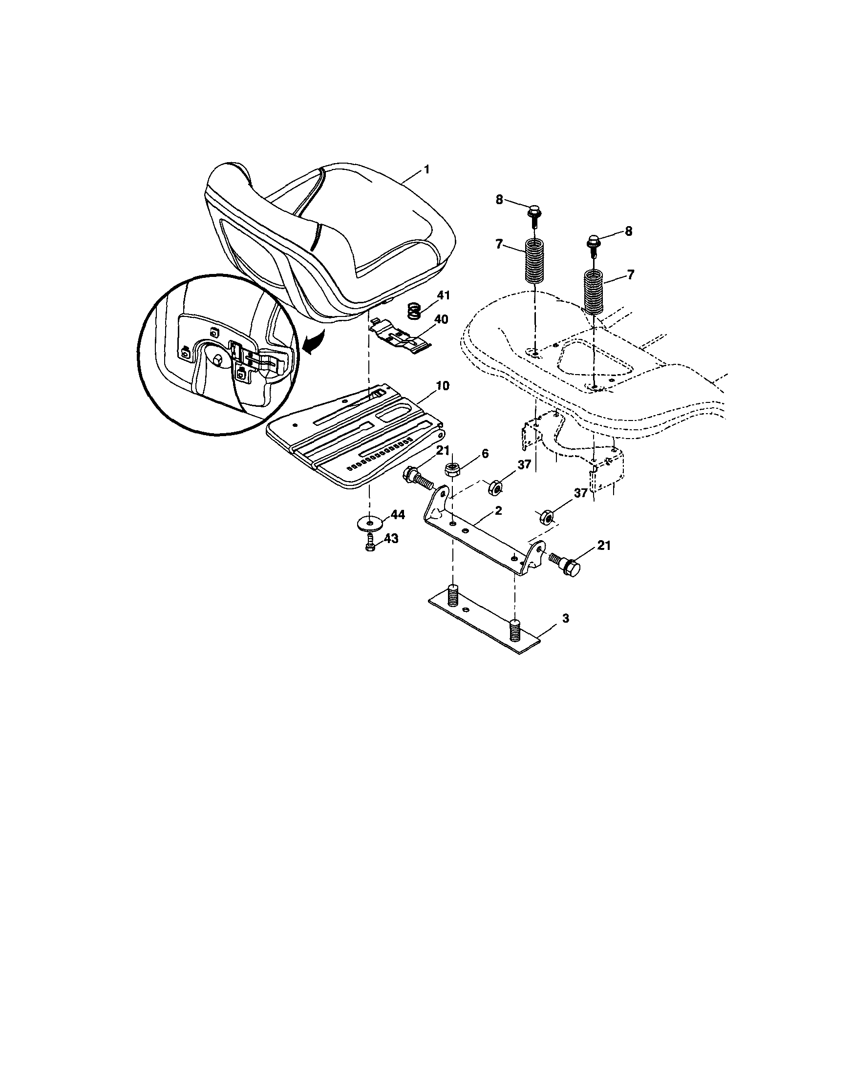 Craftsman 917287463 seat diagram