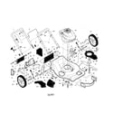 Craftsman 917371650 engine/housing/handle diagram