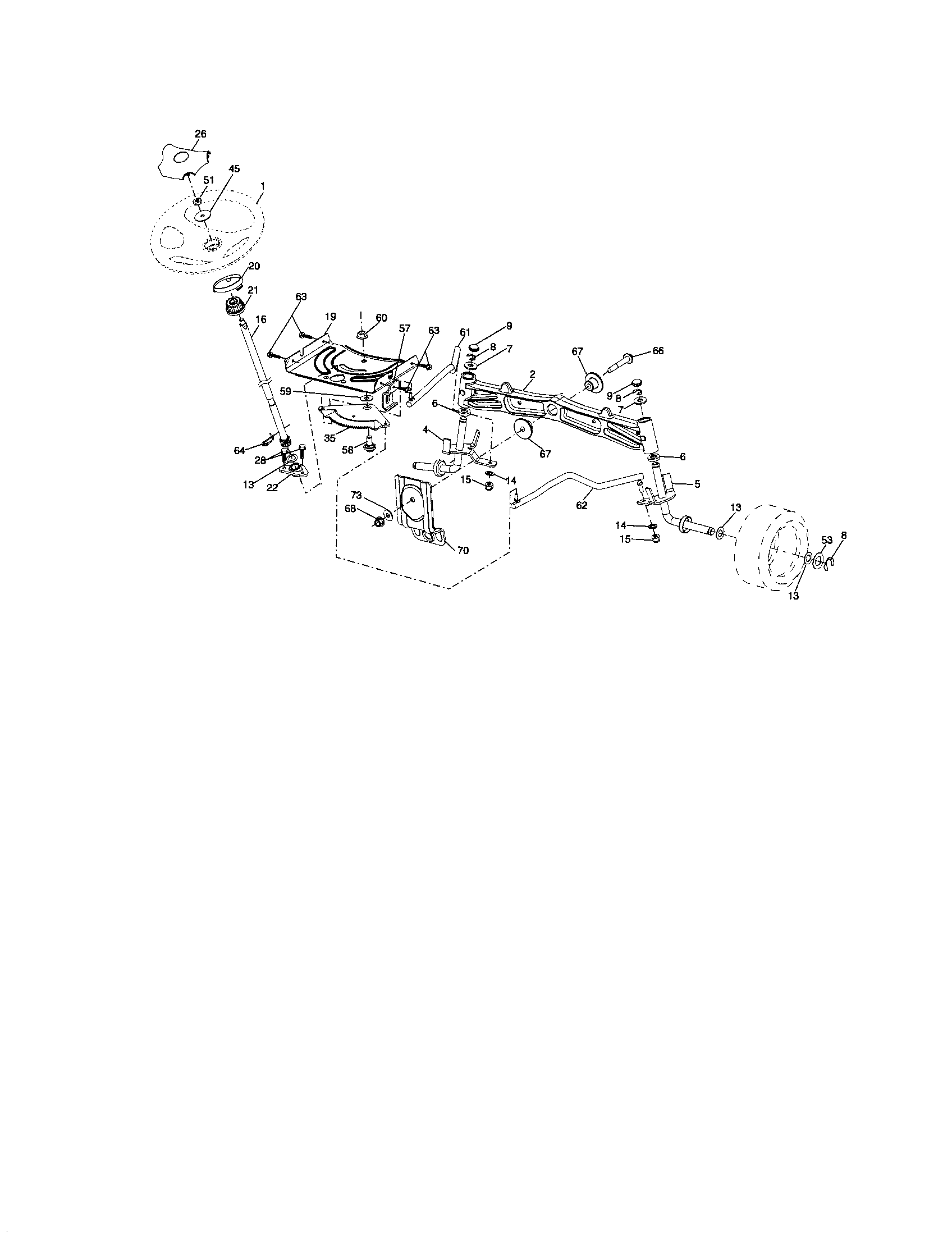 Craftsman 917287500 steering diagram